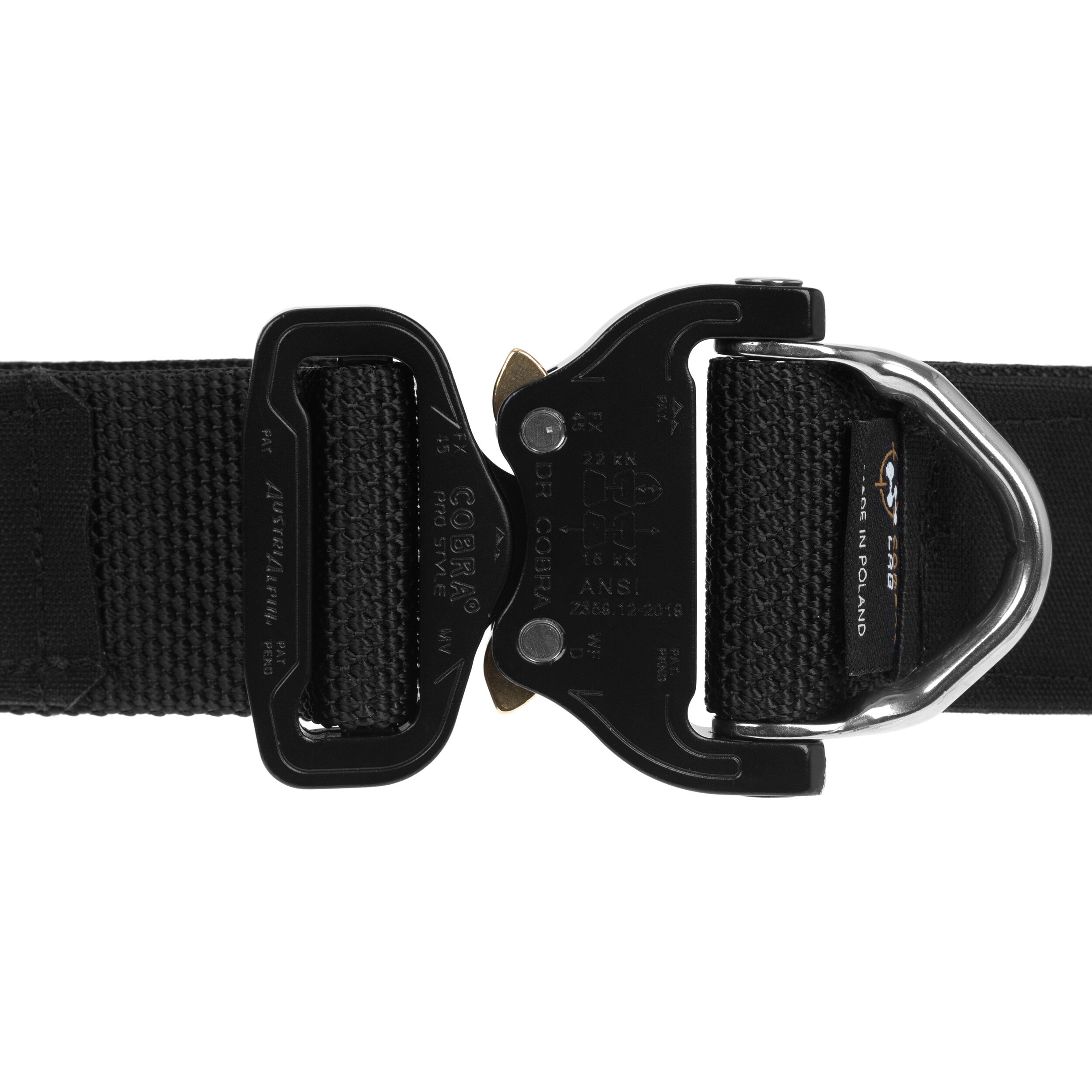 Combat Lab Cobra D-Ring MOLLE Tactical Belt - Black