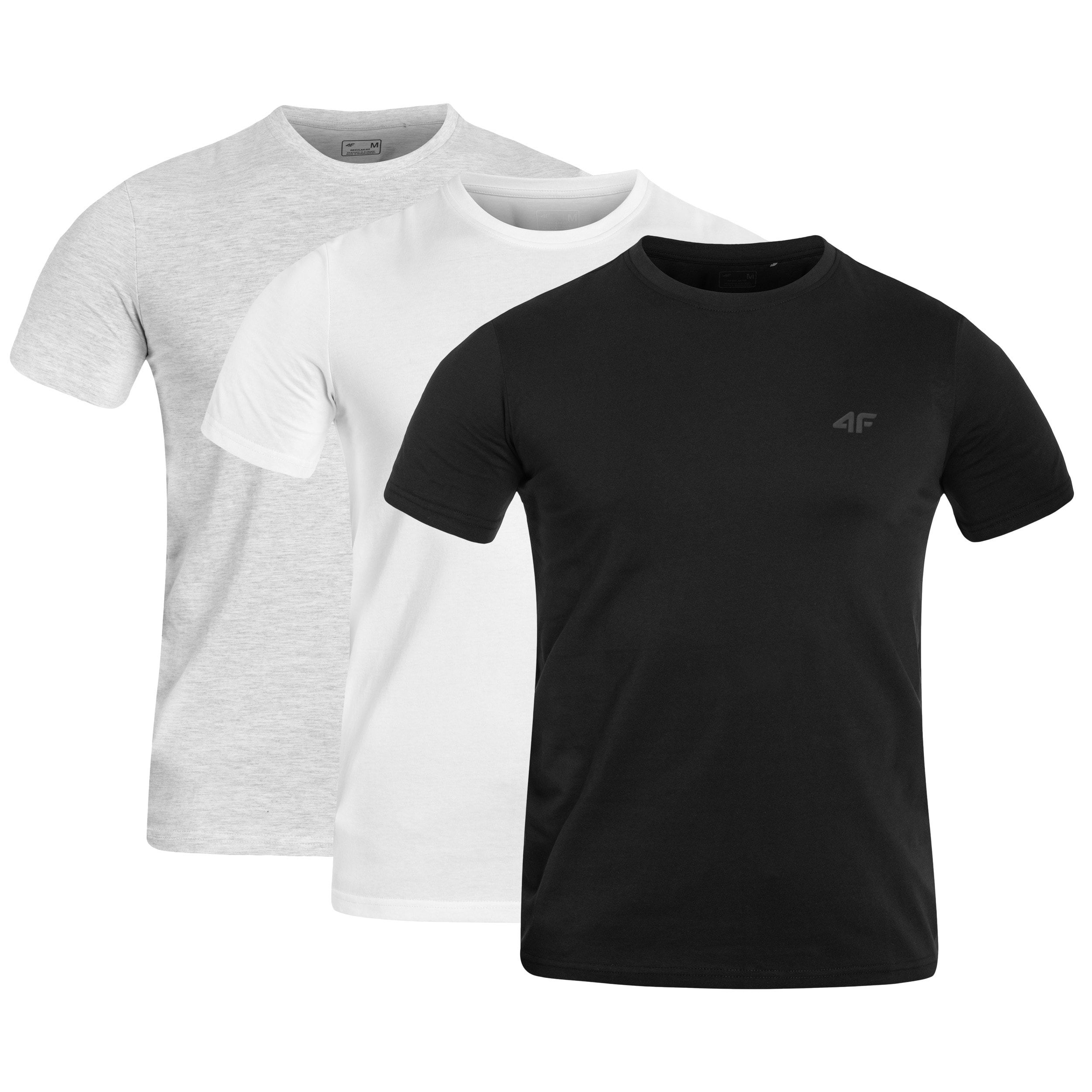 4F M1154 T-shirt Black/White/Gray - 3 pcs.