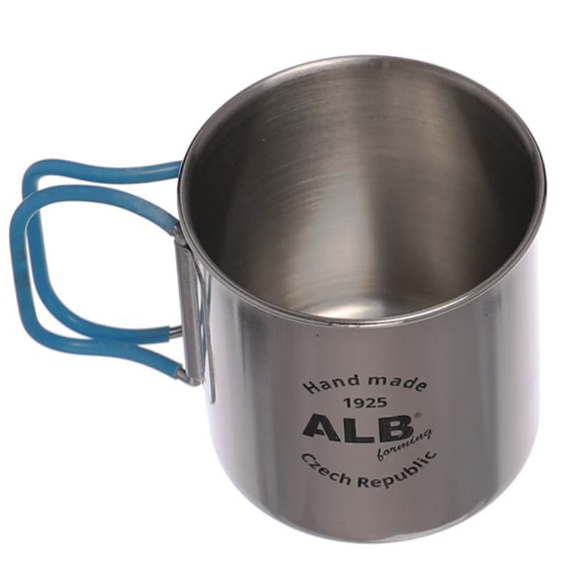 ALB stainless steel mug with folding handle - 0.4 l