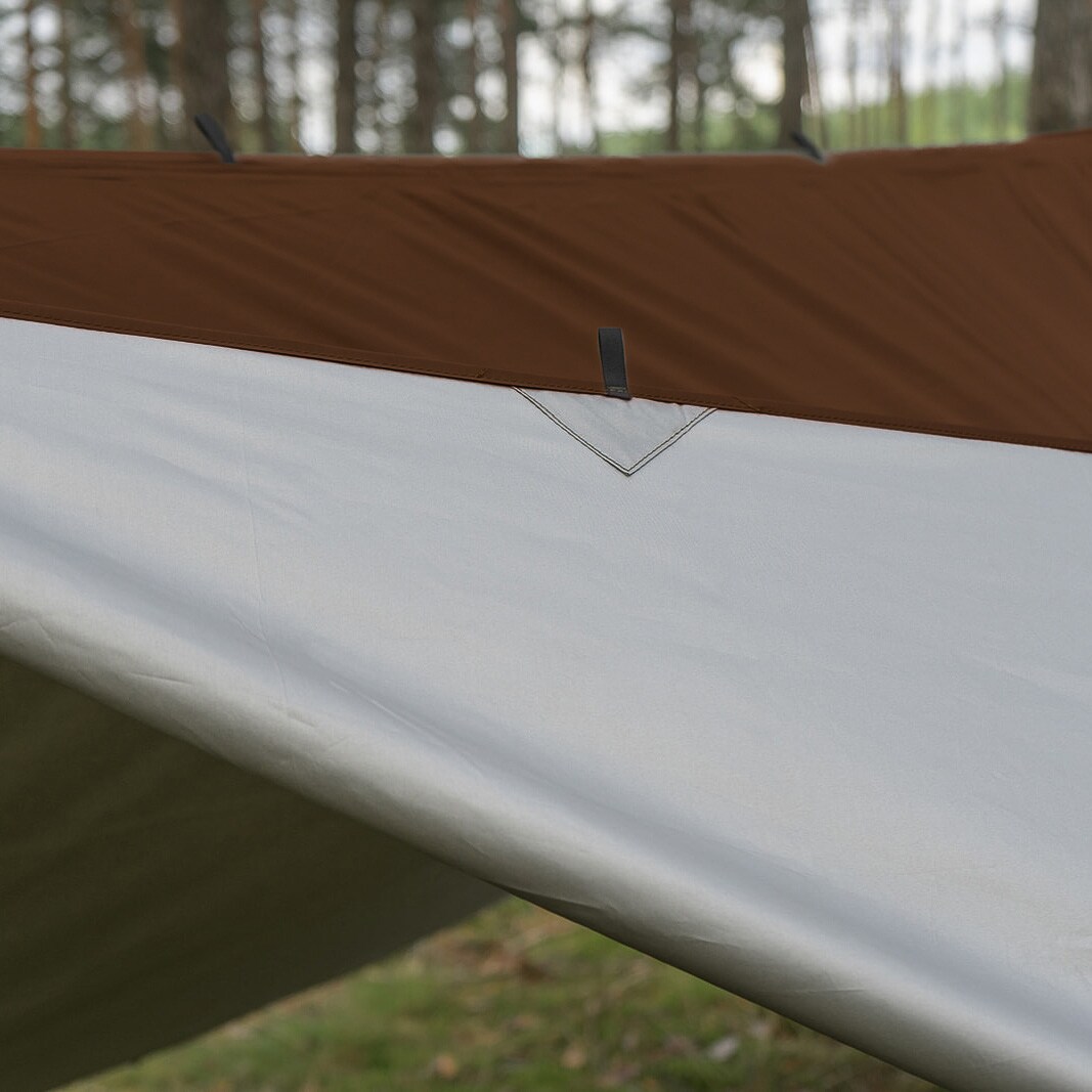 TigerWood Thermo Tarp Camping Tarp 3 x 3 m - Brown