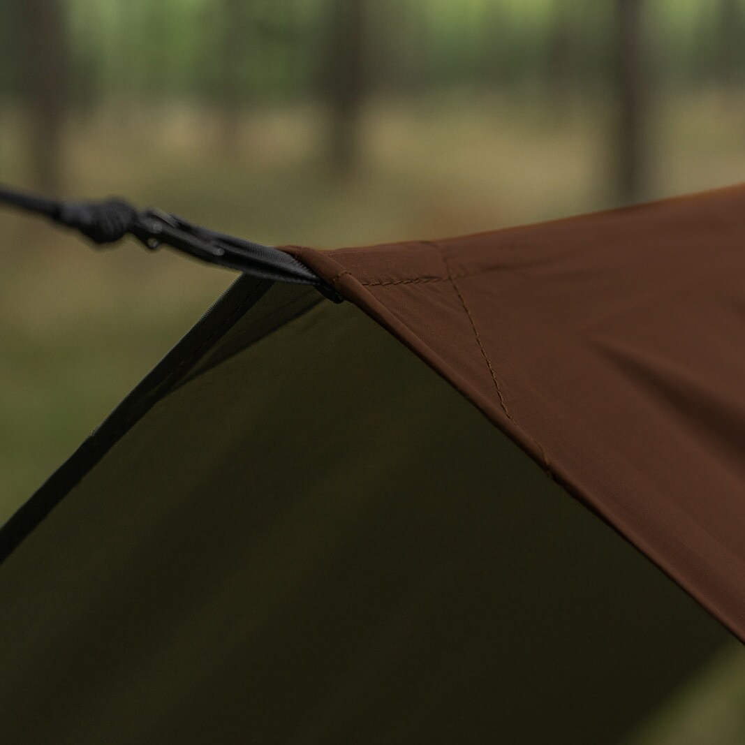 TigerWood Thermo Tarp Camping Tarp 3 x 3 m - Brown