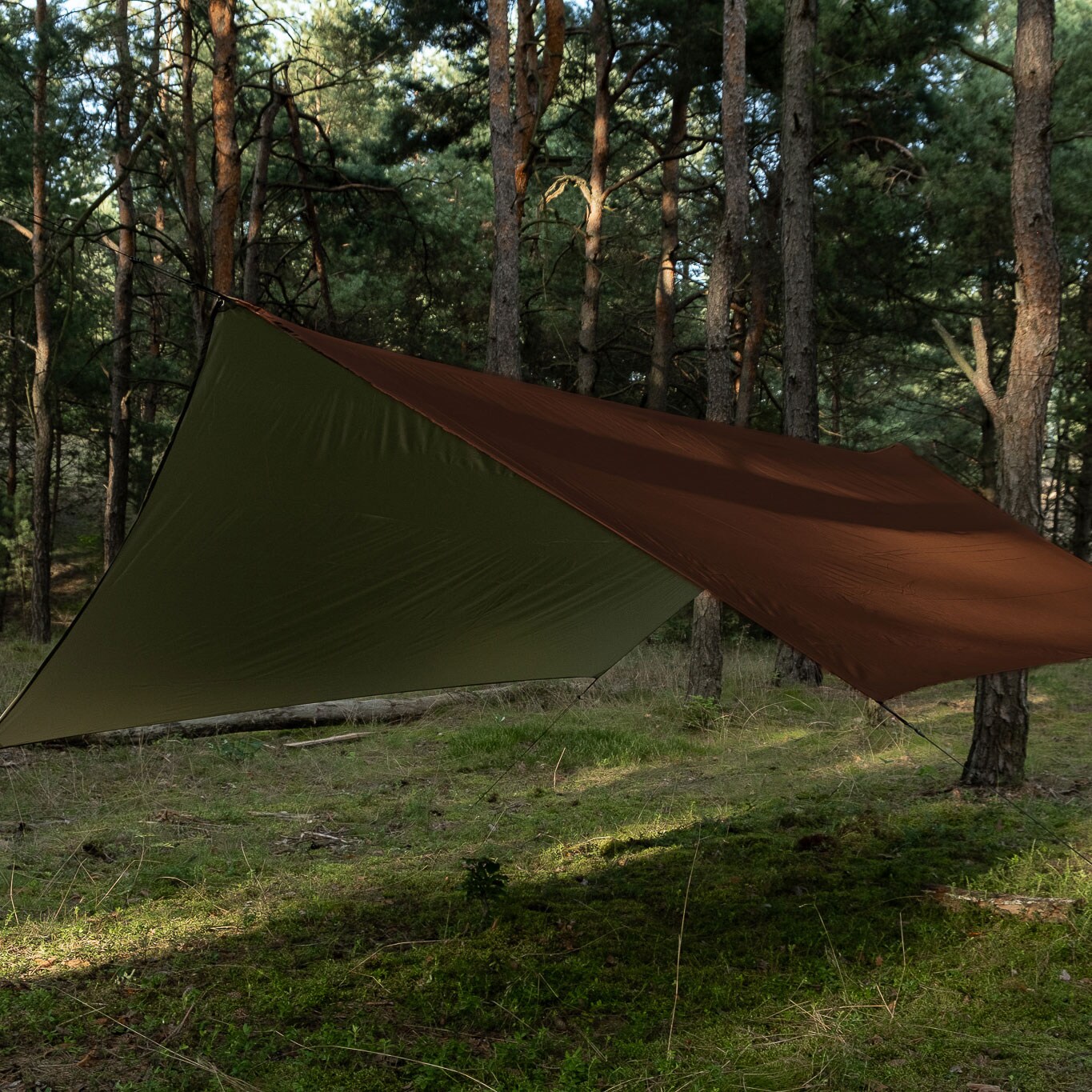 TigerWood Termo Tarp StingRay Camping Tarp 3.6 x 2.8 m - Brown