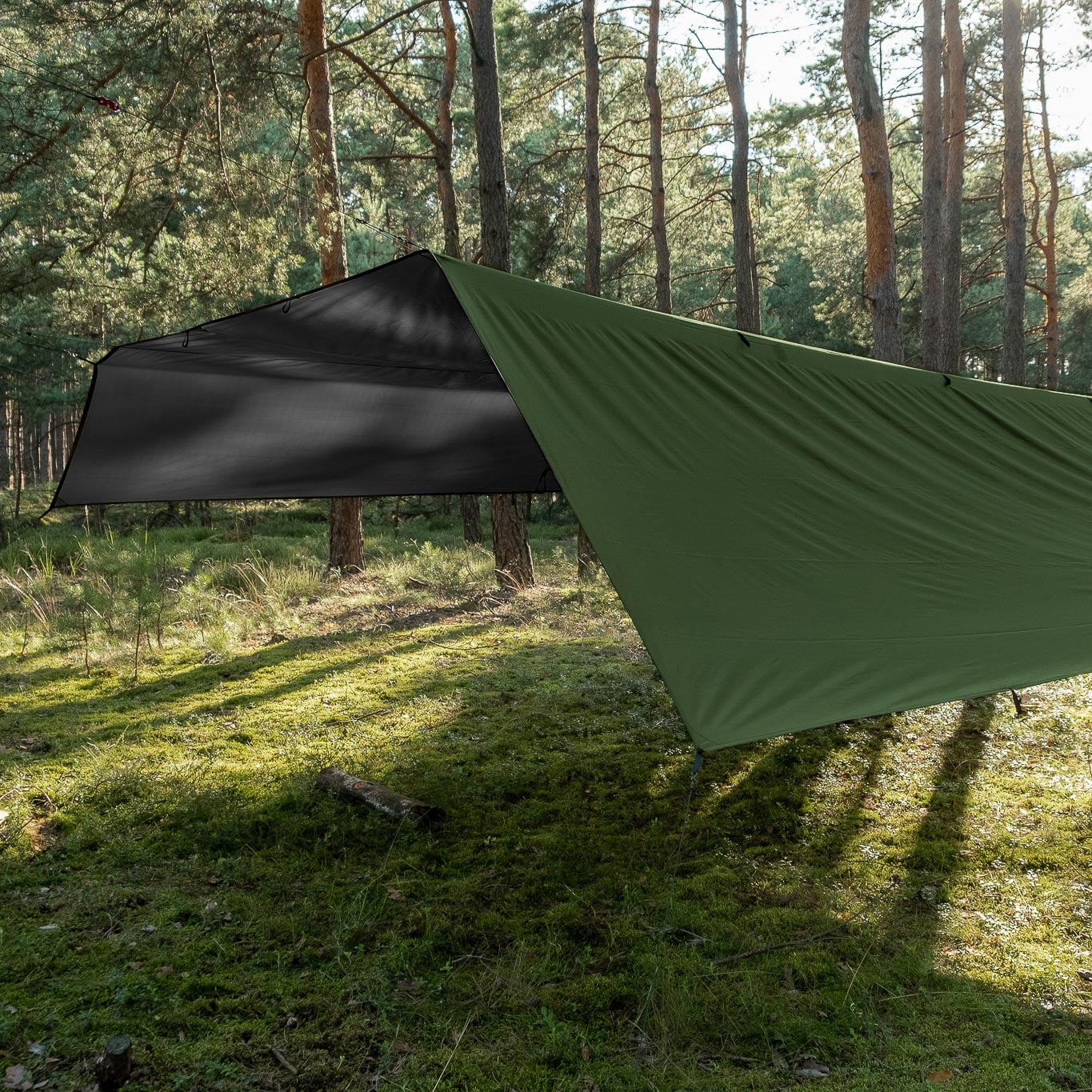 TigerWood Termo Tarp T2 Camping Tarp 4.5 x 4.5 m - Olive