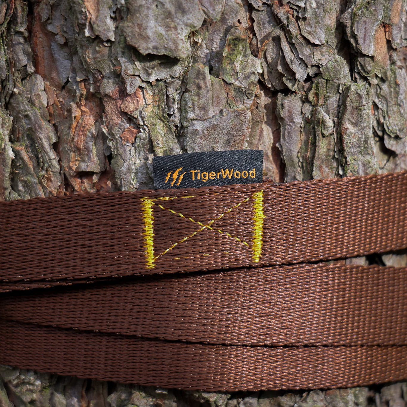 TigerWood Hammock Mounting Straps 2 m - Brown