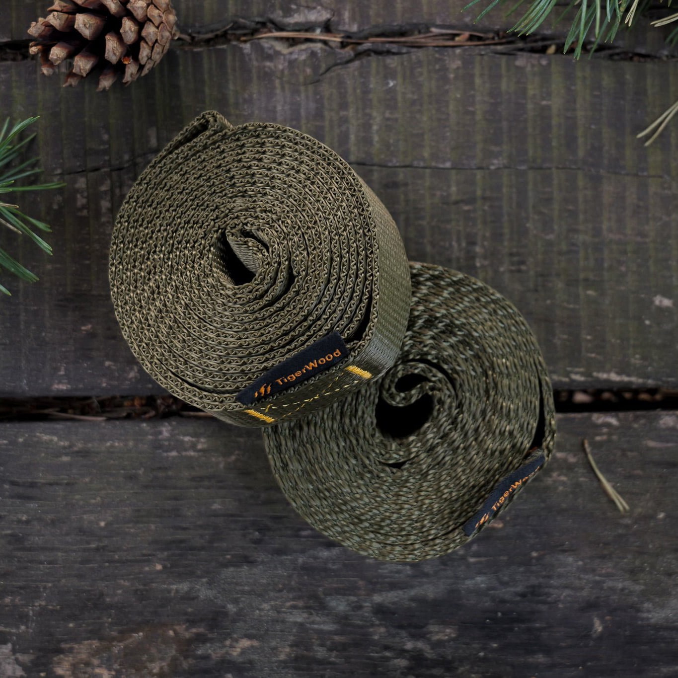 TigerWood Hammock Mounting Straps 2 m - Olive