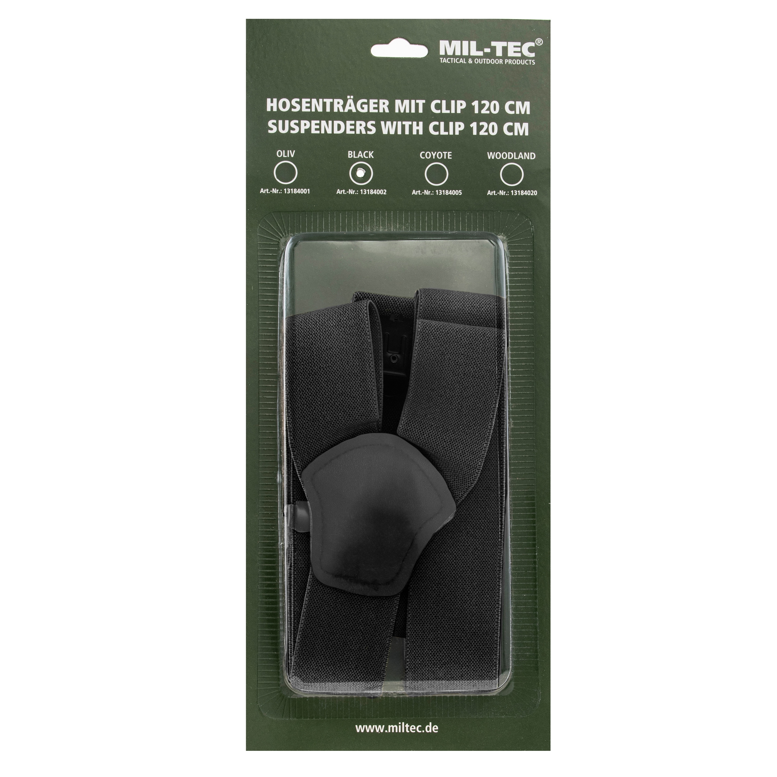 Mil-Tec Suspenders Black