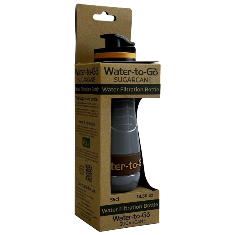 Water-to-Go Sugarcane Filter Bottle 550 ml - Carob Brown