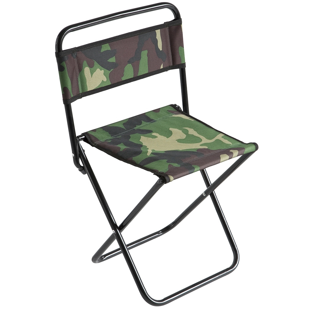 Mikado 004 Folding Travel Chair with backrest - Camouflage