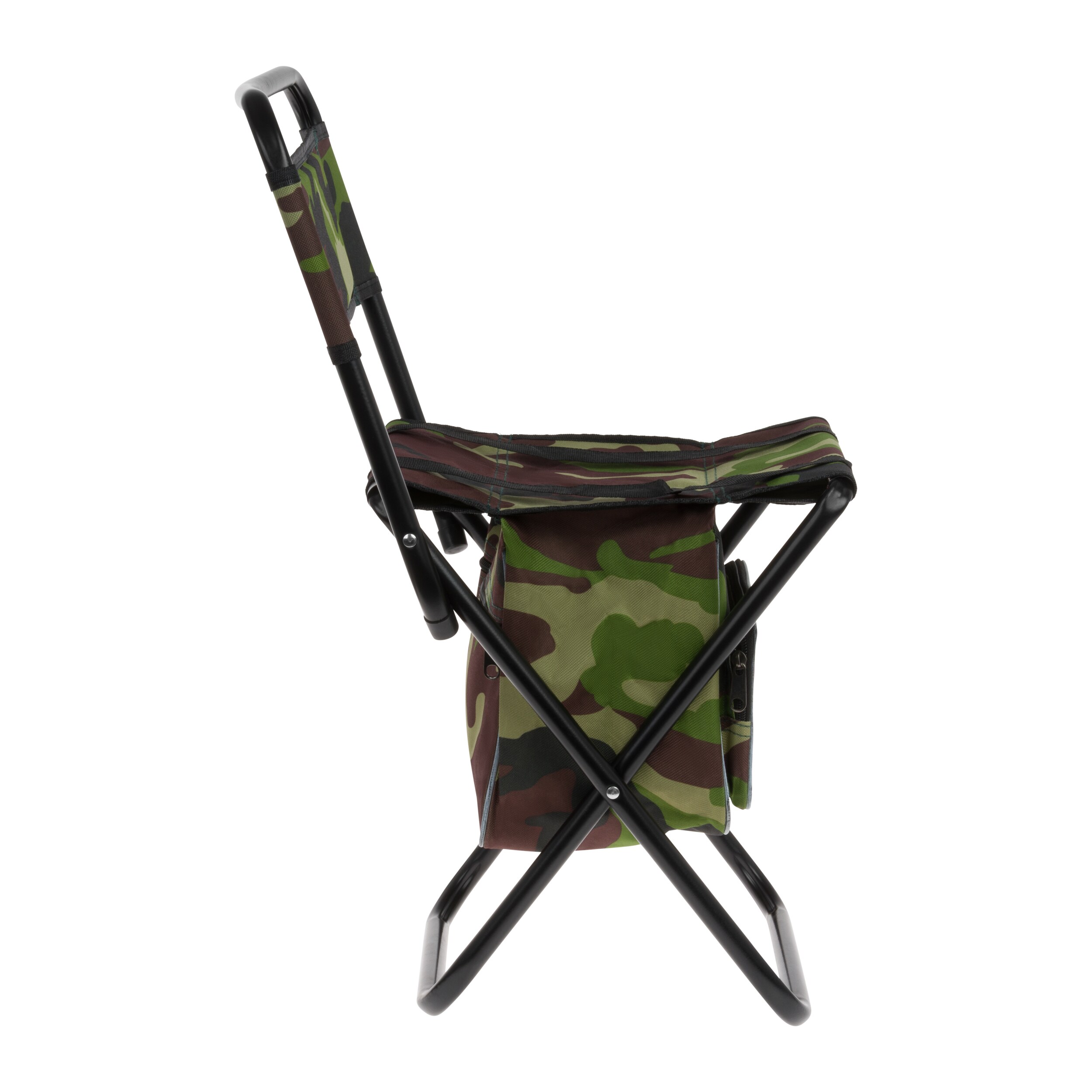 Mikado Folding Travel Chair with backrest and bag - Camouflage