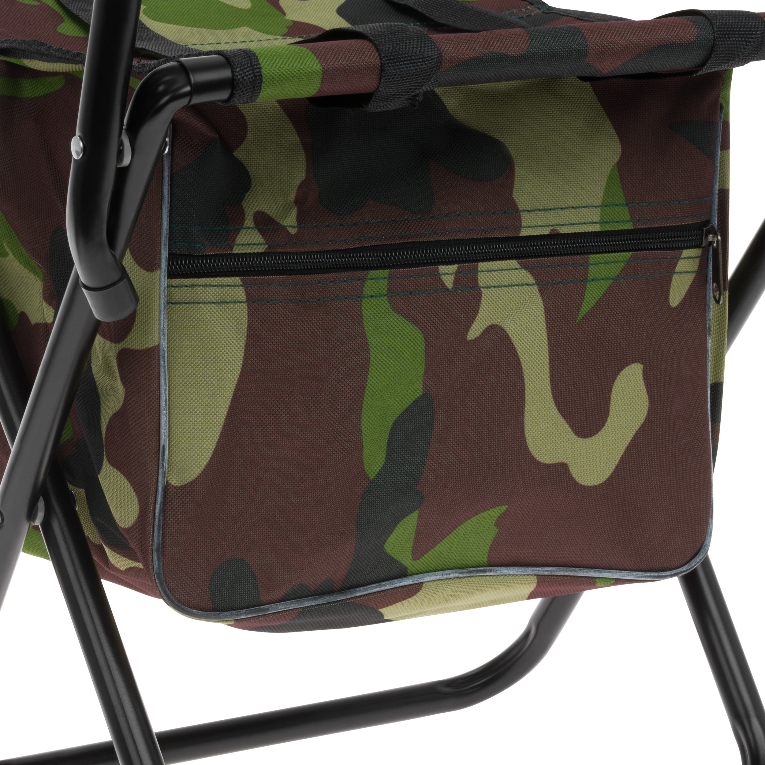 Mikado Folding Travel Chair with backrest and bag - Camouflage