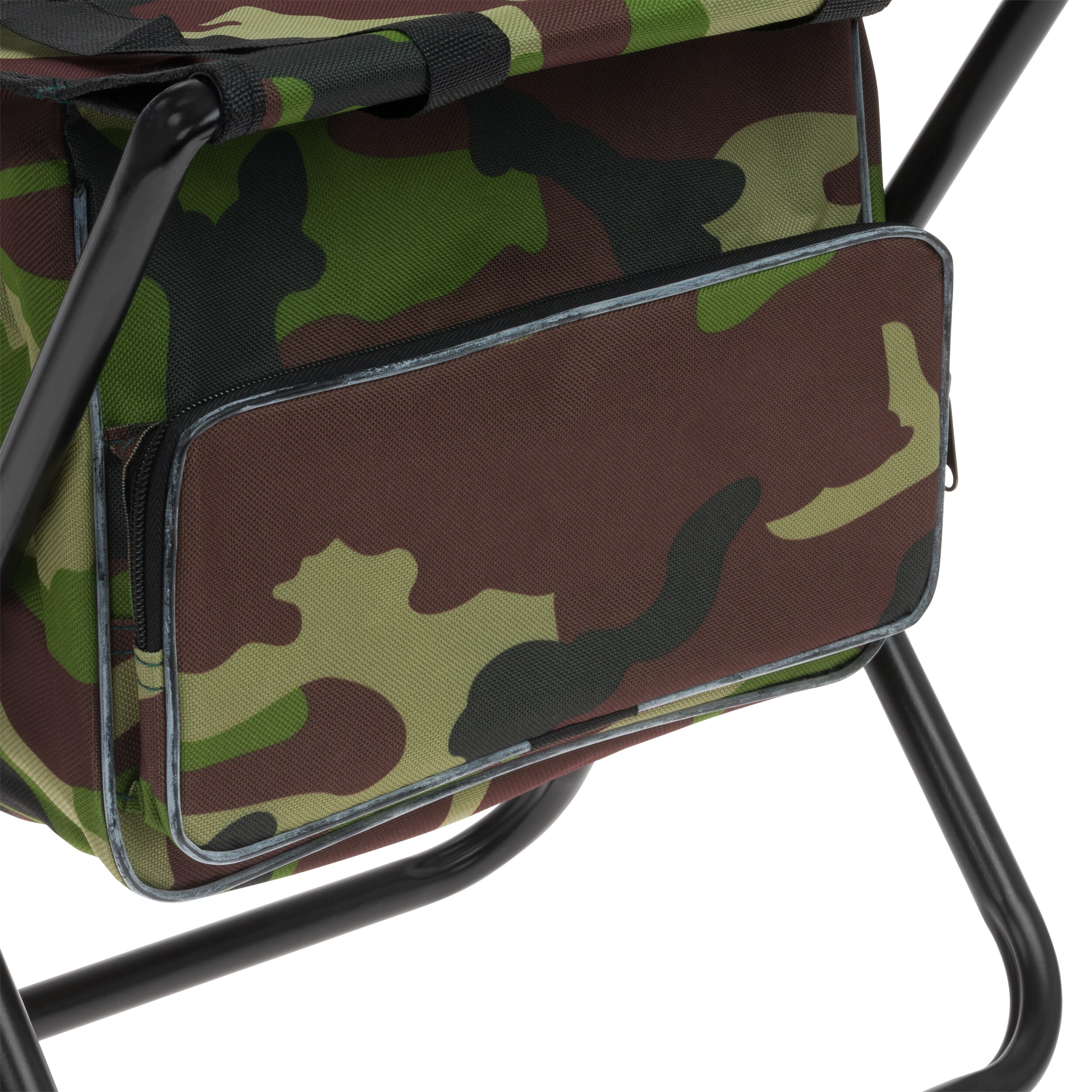 Mikado Folding Travel Chair with backrest and bag - Camouflage