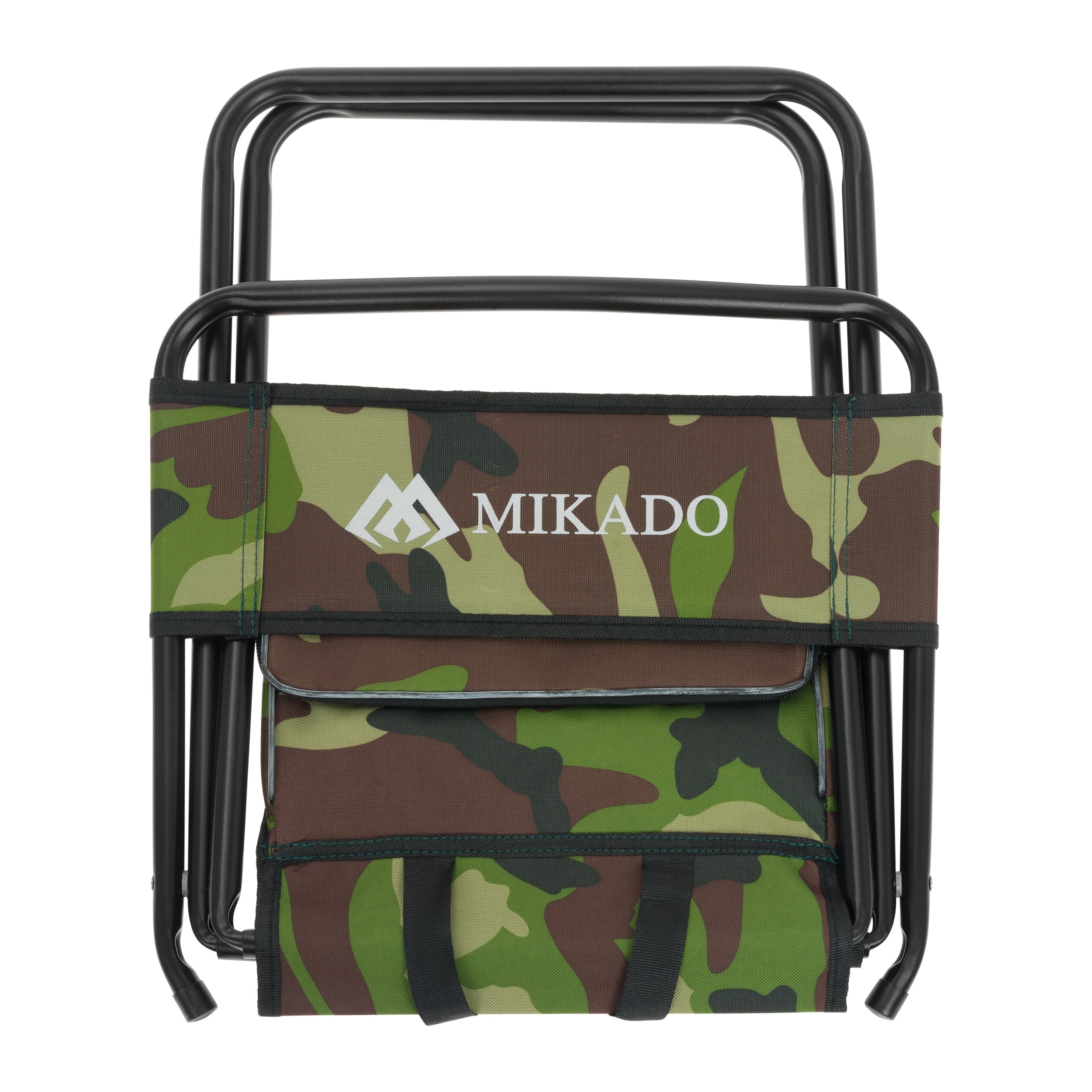 Mikado Folding Travel Chair with backrest and bag - Camouflage