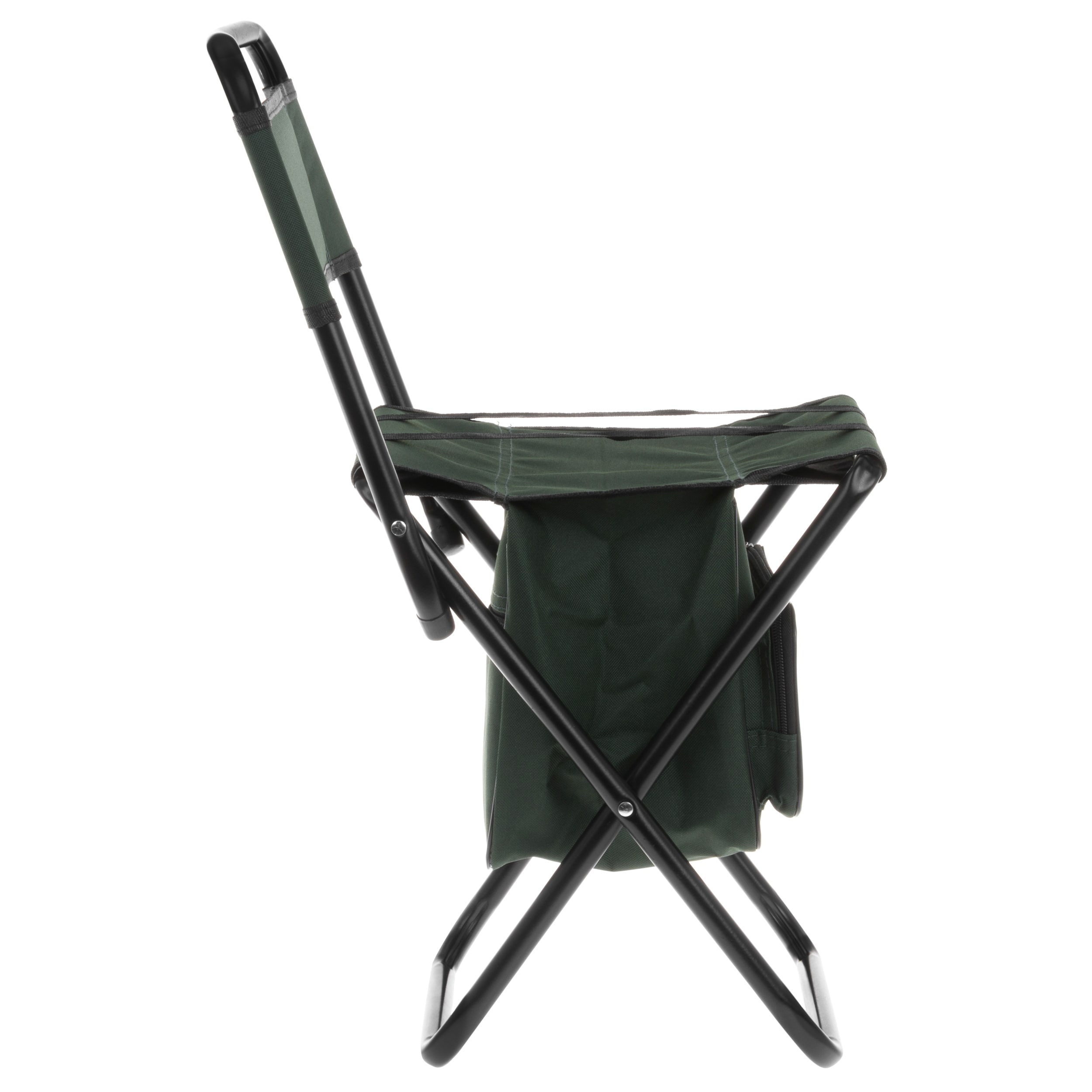 Mikado Folding Travel Chair with backrest and bag - Green