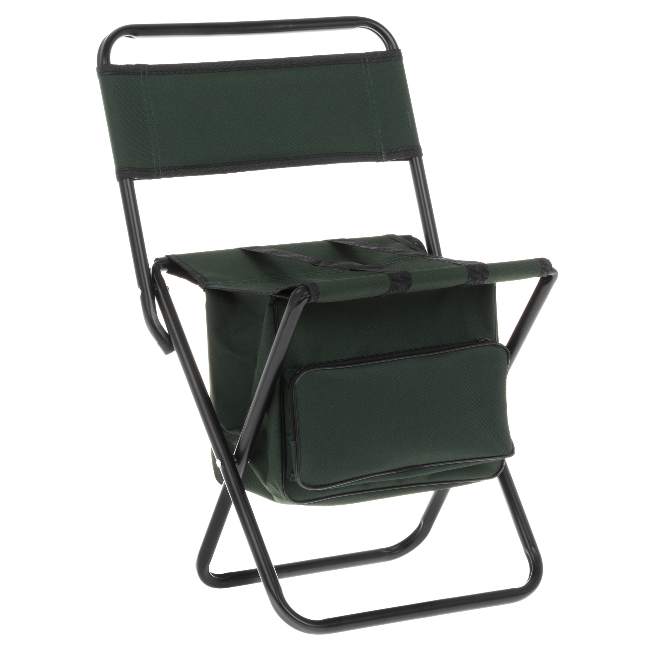 Mikado Folding Travel Chair with backrest and bag - Green