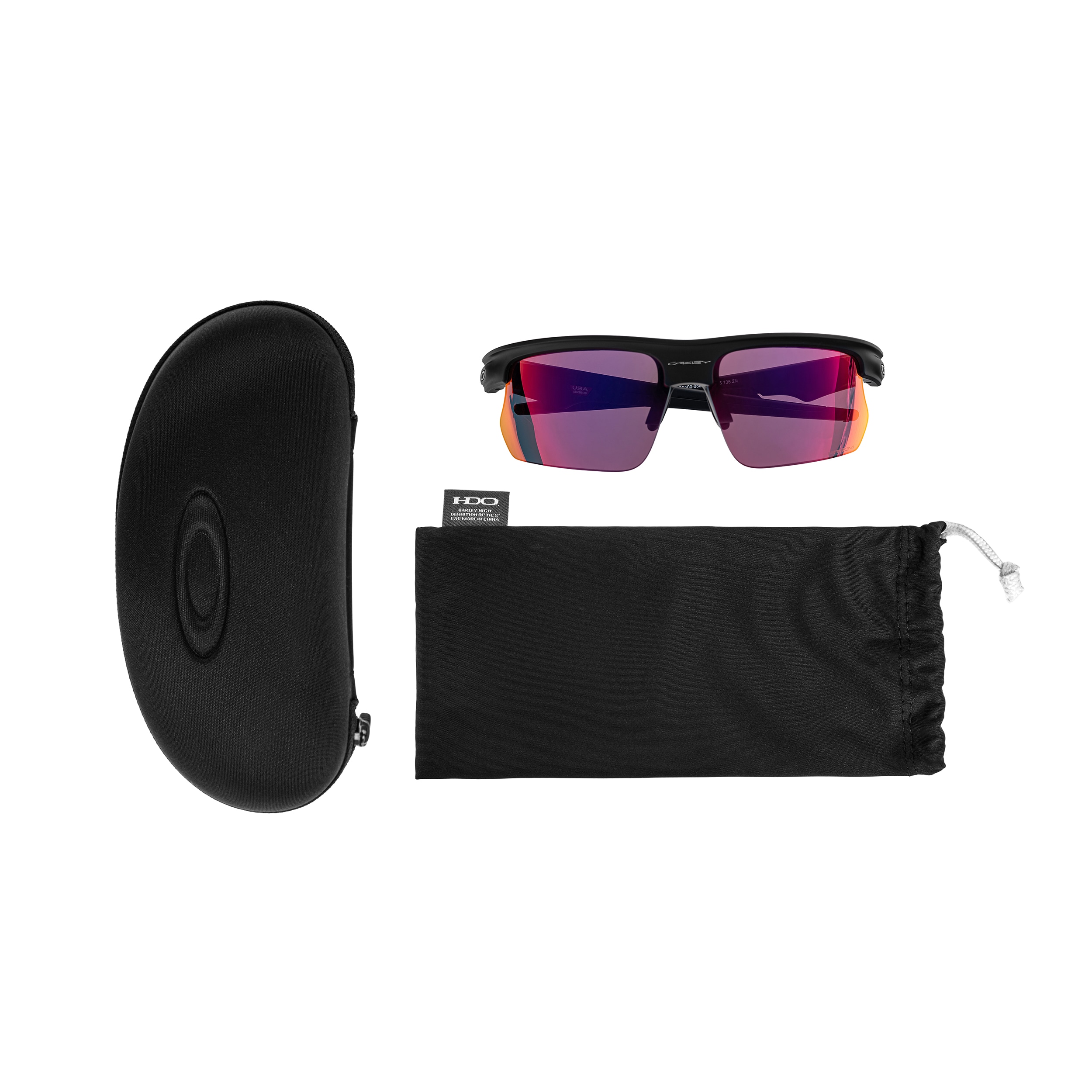 Oakley BiSphaera Sunglasses - Matte Black/Pizm Road