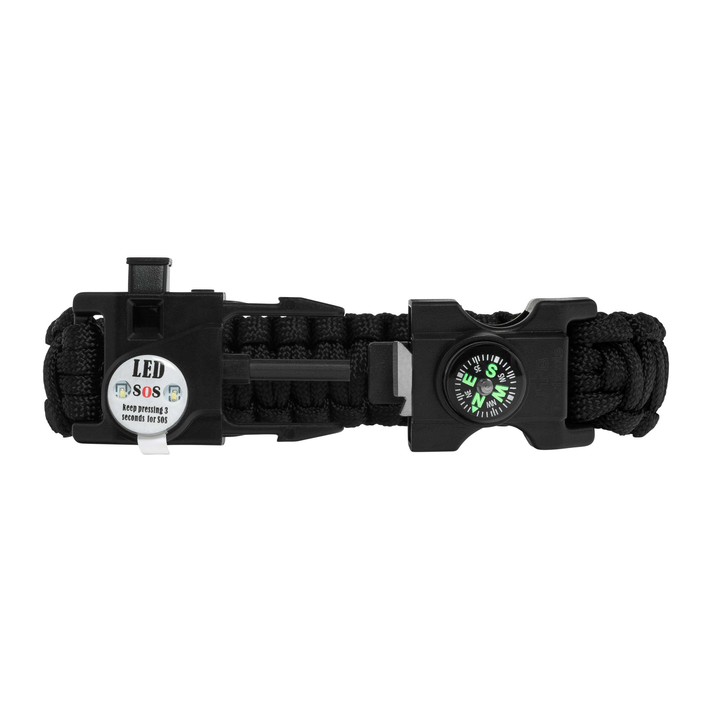 JB Tacticals JB 28 SOS Paracord Bracelet Black Buy Online MILITARY.EU Shop