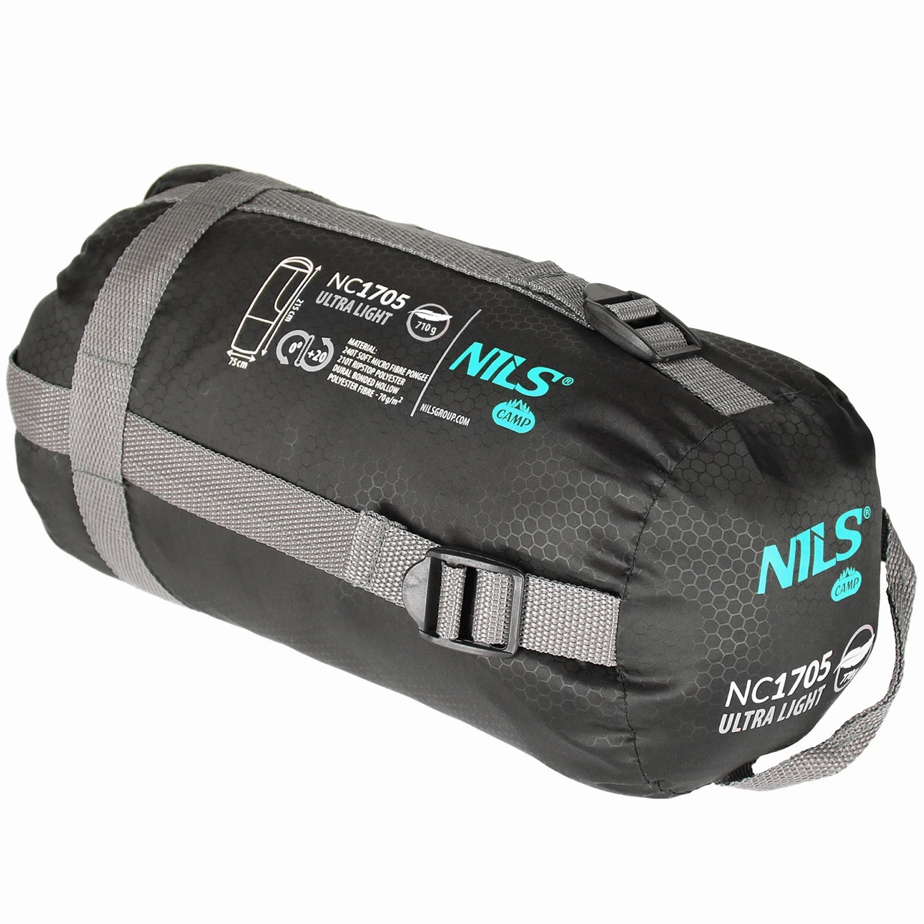 Nils Camp Ultra Light Sleeping Bag - Black-Mint