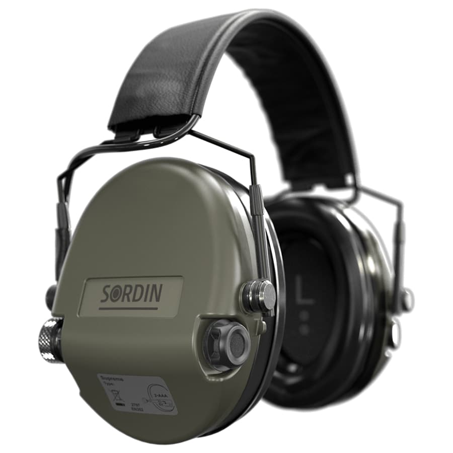 Sordin Supreme MIL AUX SFA Active Hearing Protectors - Green