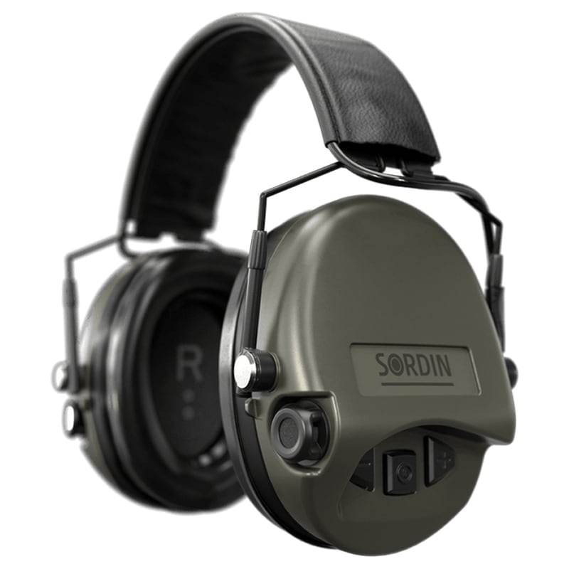 Sordin Supreme MIL AUX SFA Active Hearing Protectors - Green