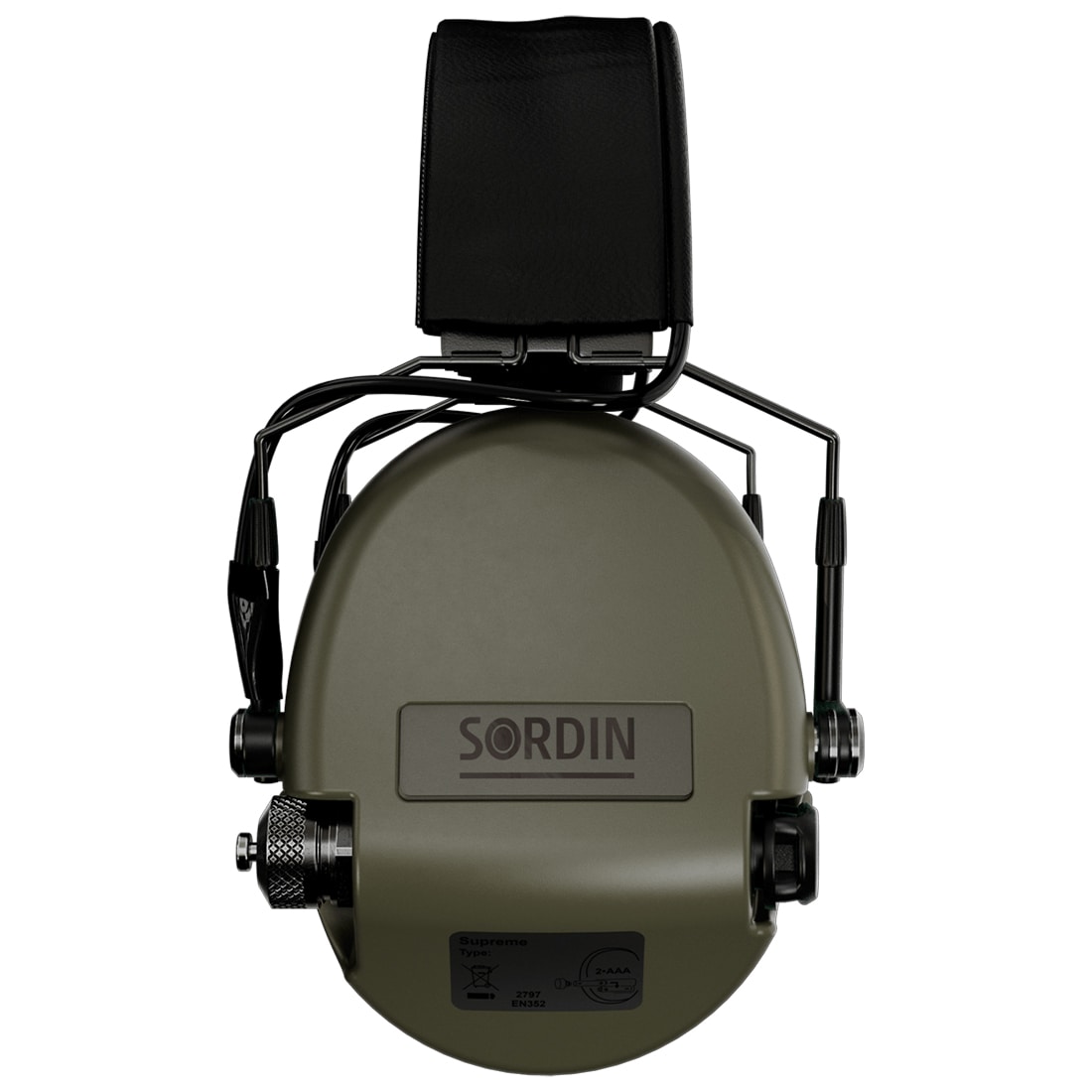 Sordin Supreme MIL AUX SFA Active Hearing Protectors - Green