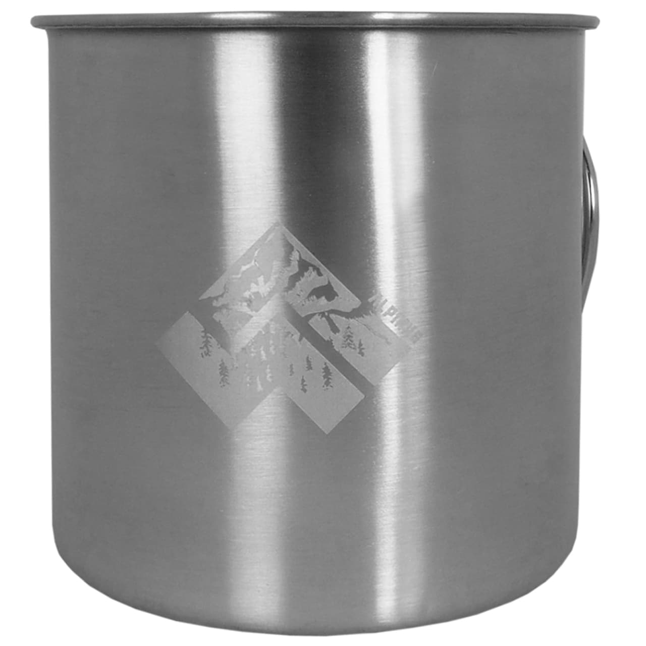 Alpinus Lugo steel mug with folding handle - 500 ml