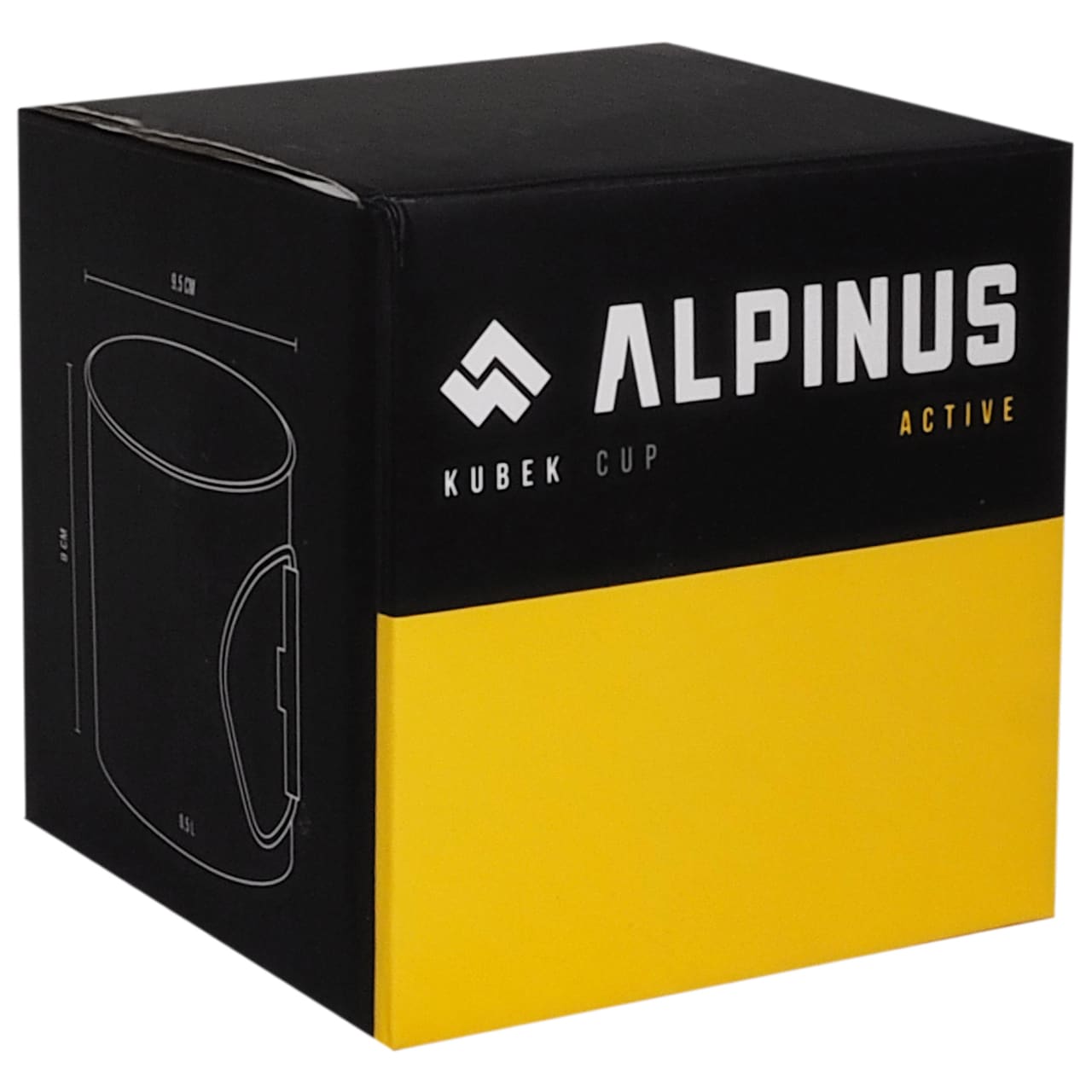 Alpinus Lugo steel mug with folding handle - 500 ml