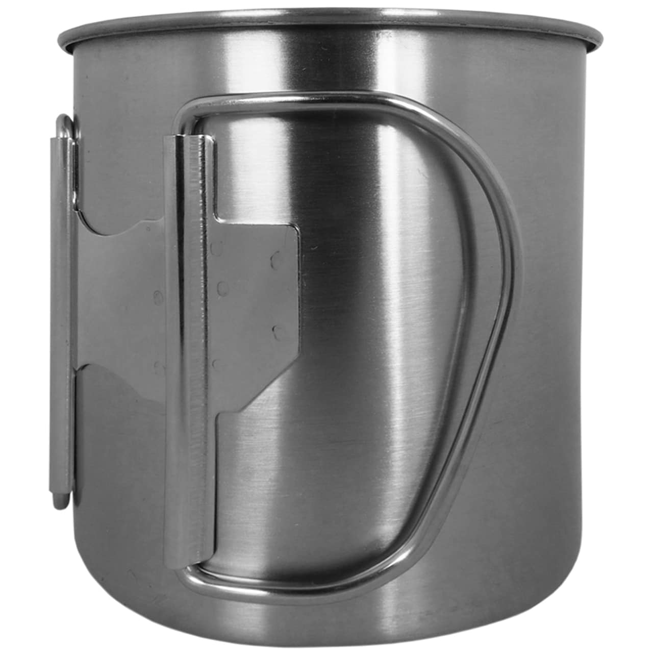 Alpinus Lugo steel mug with folding handle - 500 ml