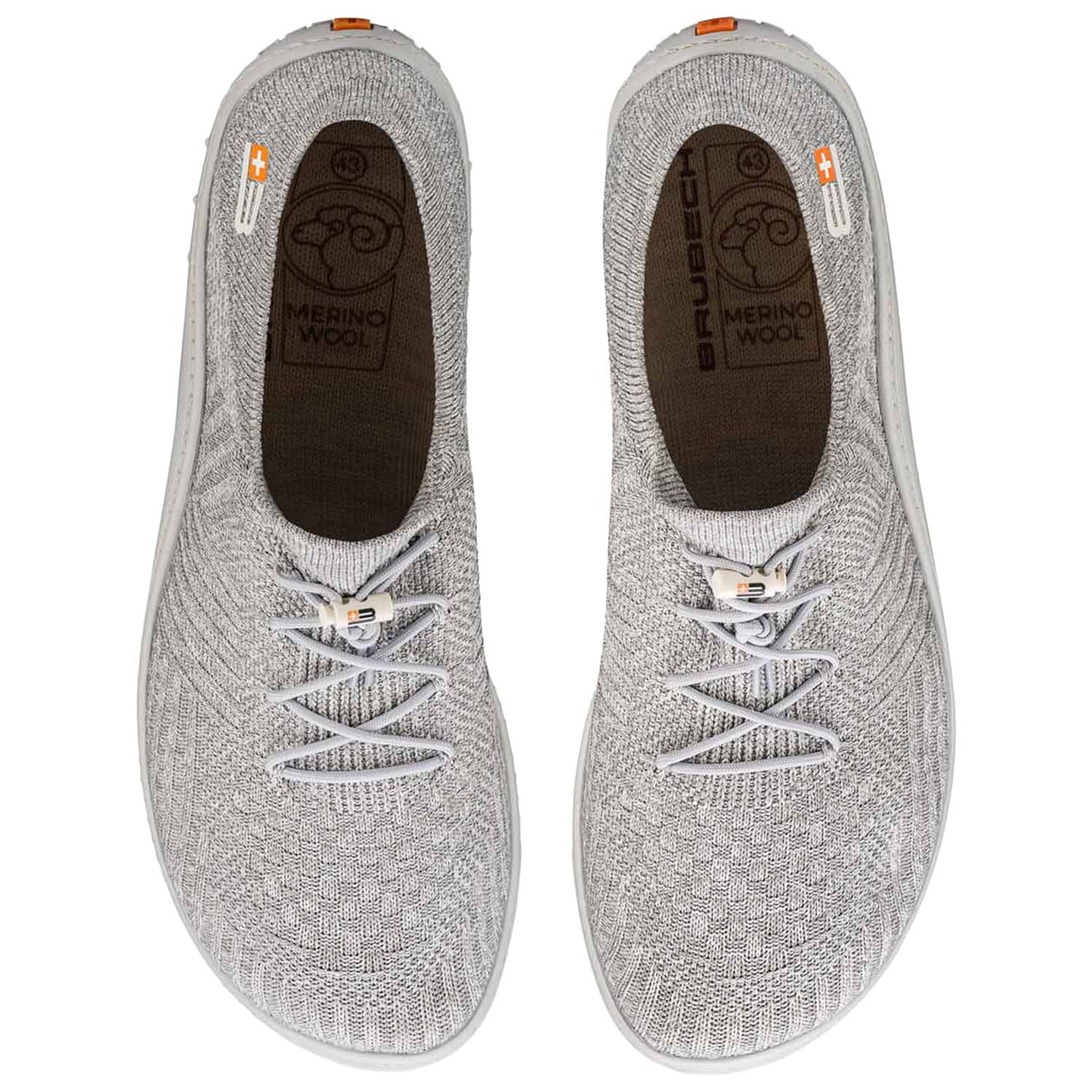 Brubeck Barefoot Merino Shoes - Light Grey/Grey