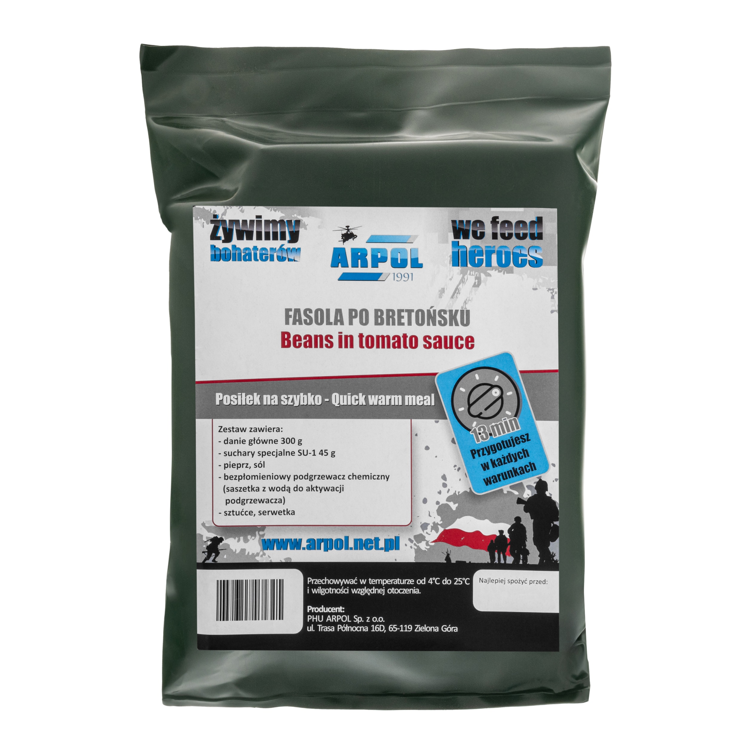 Arpol food ration Fast meal no. 5 - Fasola po bretońsku