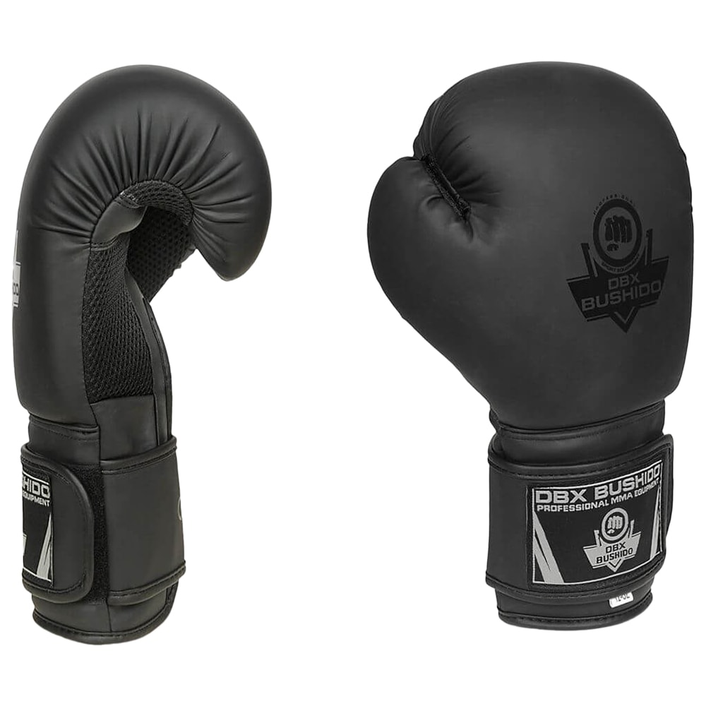 DBX Bushido Black Master B-2V12 Boxing Gloves - Black/Gray