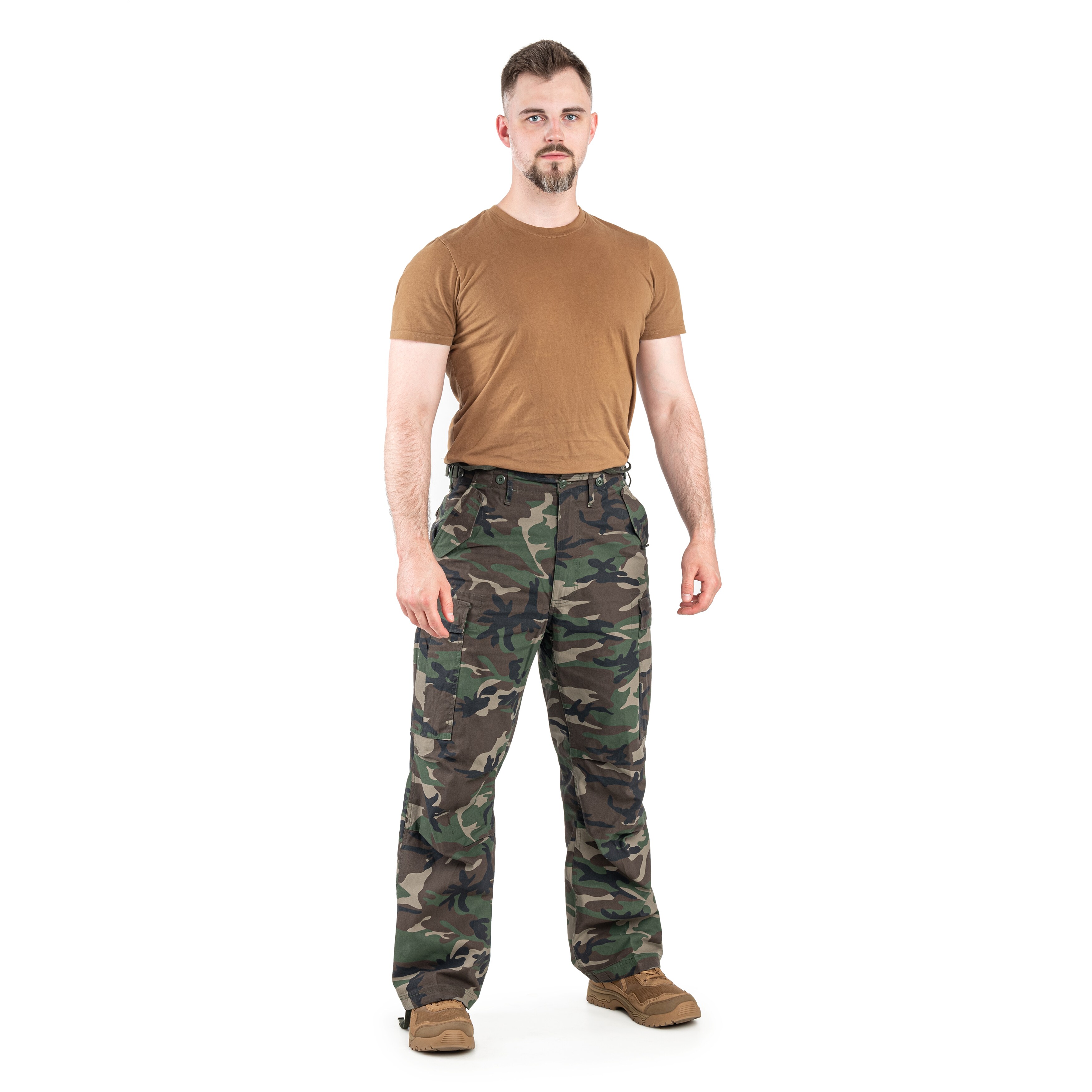 Brandit M65 Vintage Combat Pants - Woodland