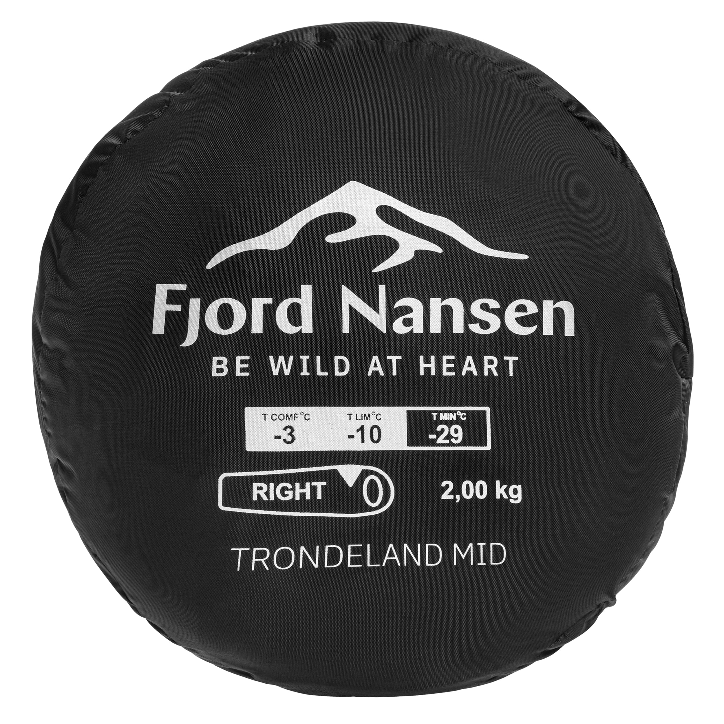 Fjord Nansen Trondeland MID Olive Drab 2000 g Sleeping Bag - right