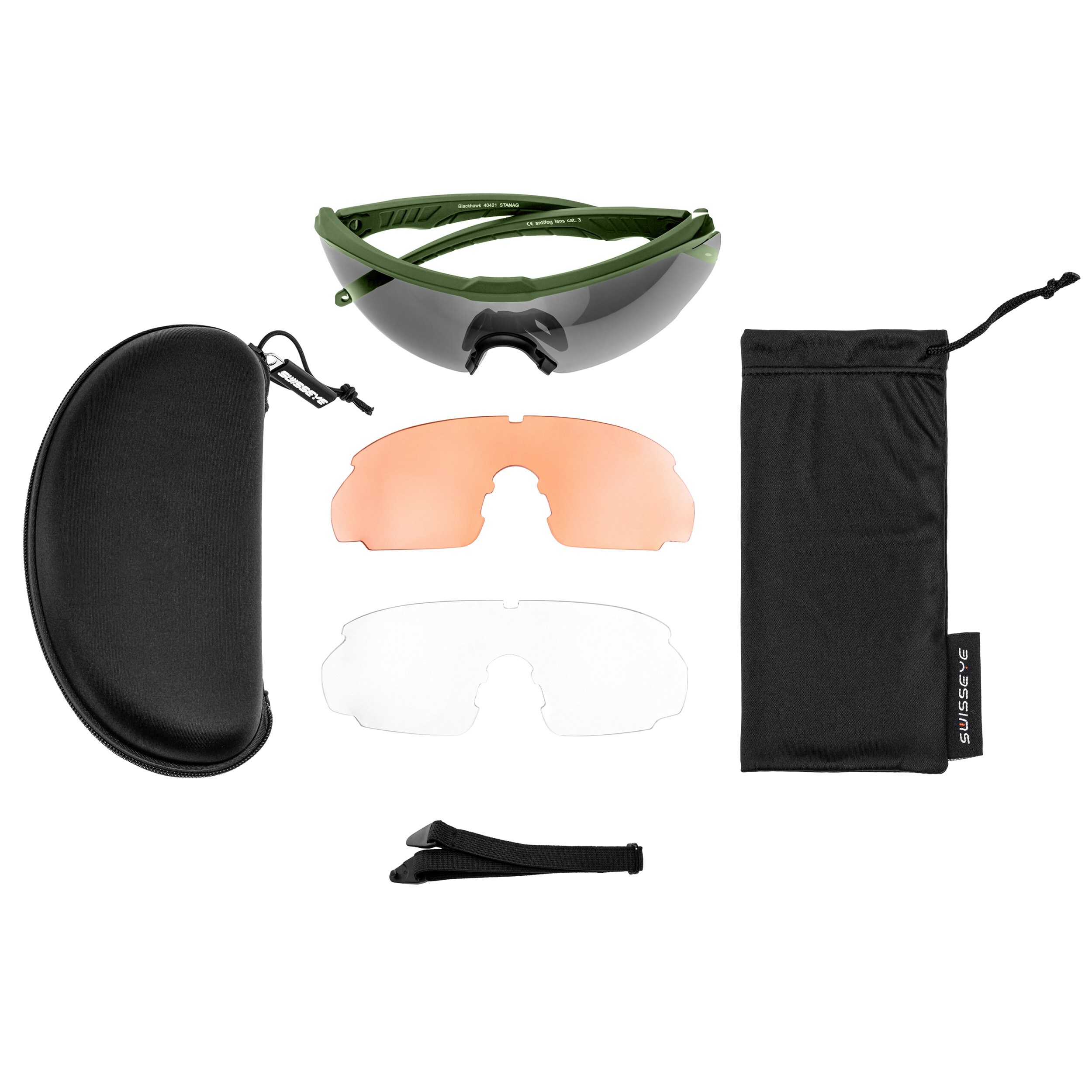 Swiss Eye Blackhawk Tactical Glasses - Olive