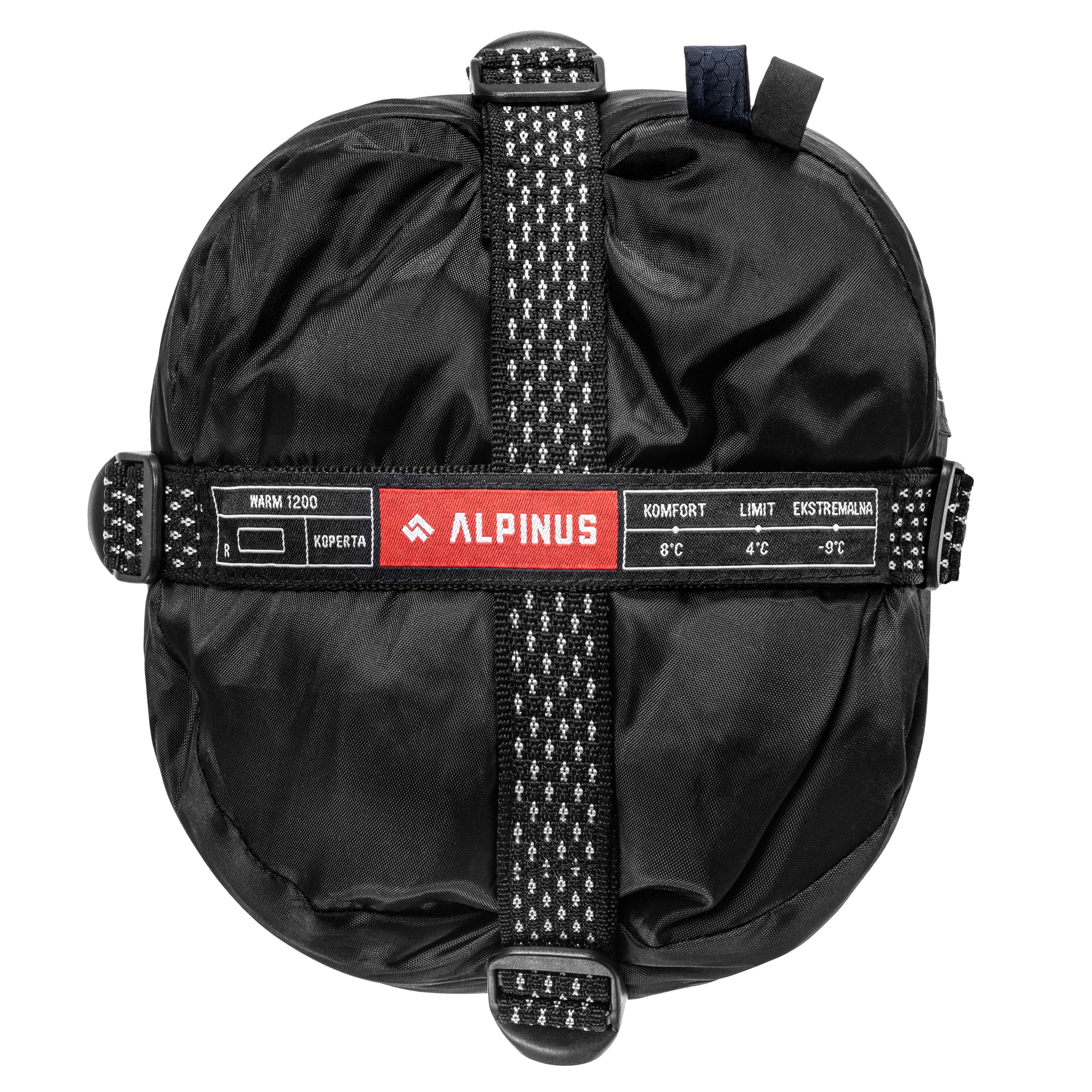 Alpinus Warm 1200 Sleeping Bag Navy Blue - right