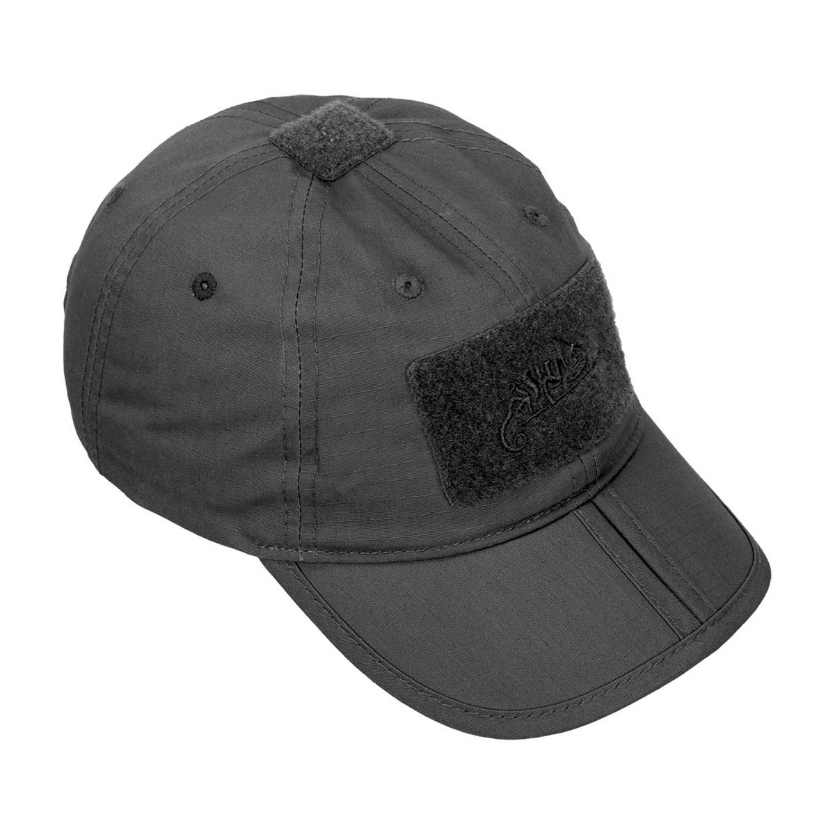 Helikon Folding PolyCotton Rip-Stop Baseball Cap plus velcro - Black