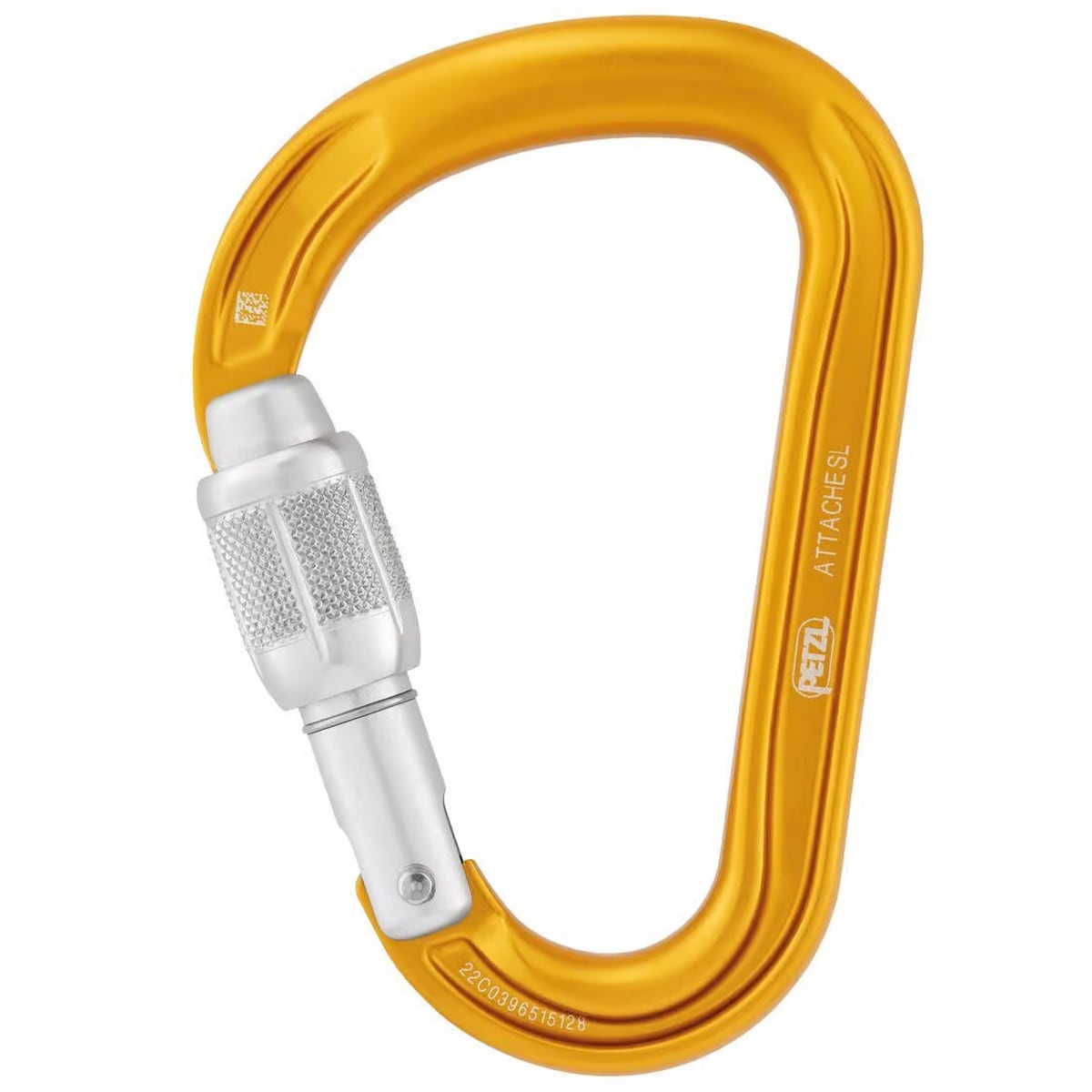 Petzl Attache Srew-Lock climbing carabiner - Yellow