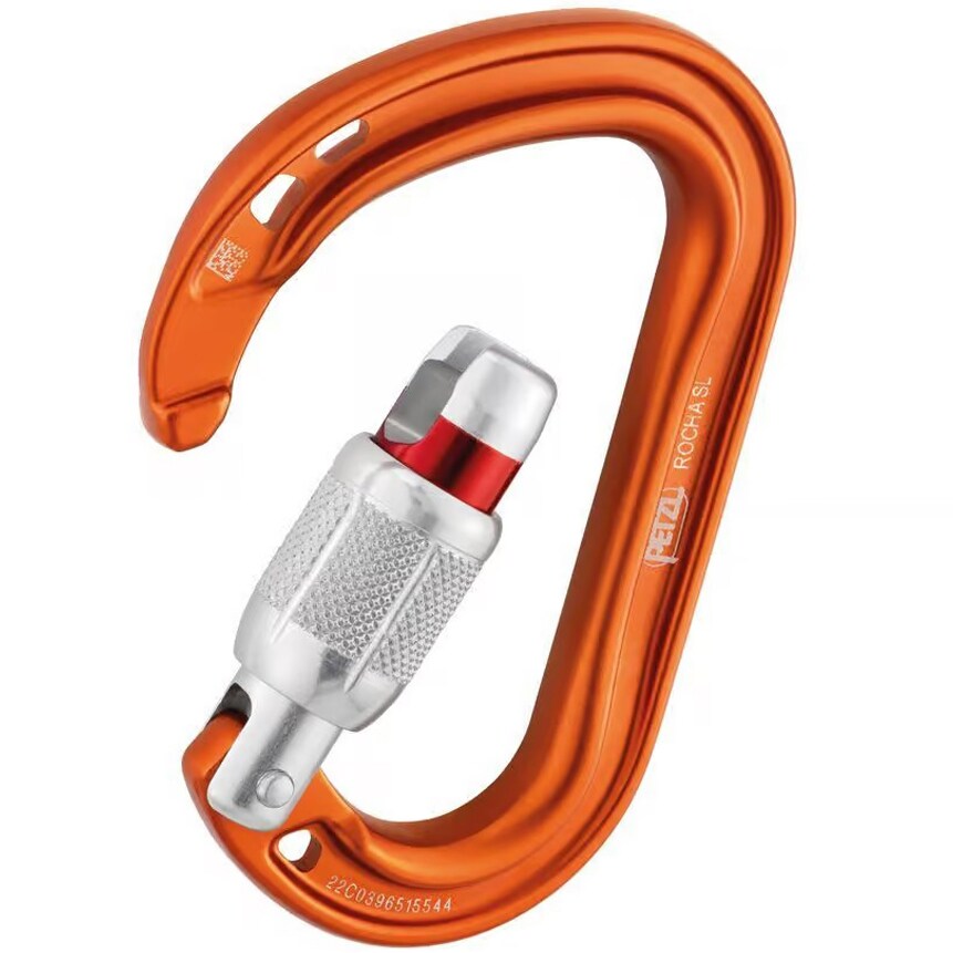 Petzl Rocha Srew-Lock Climbing Carabiner - Orange