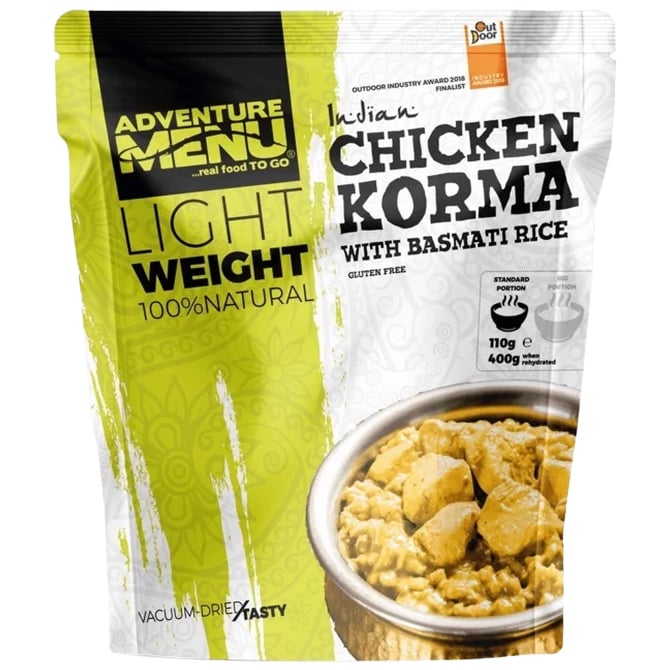 Adventure Menu Freeze-dried food chicken Korma with basmati rice 400 g