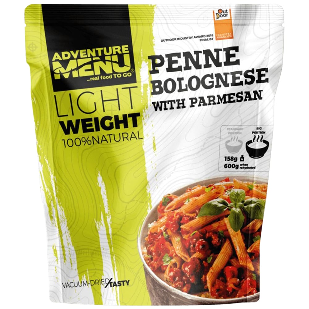 Adventure Menu Freeze-dried food penne bolognese with parmesan - 600 g