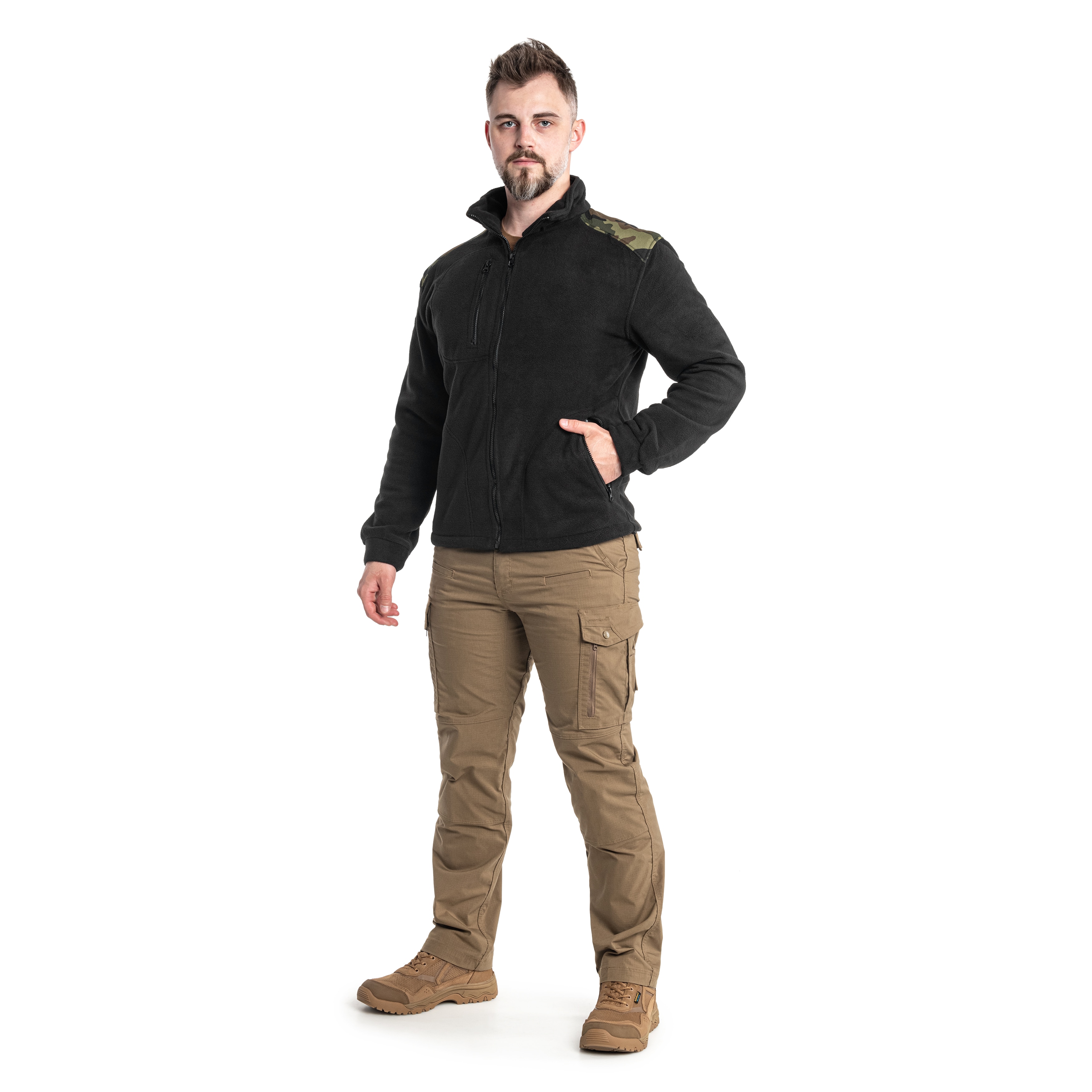 Military fleece - Black/Camouflage