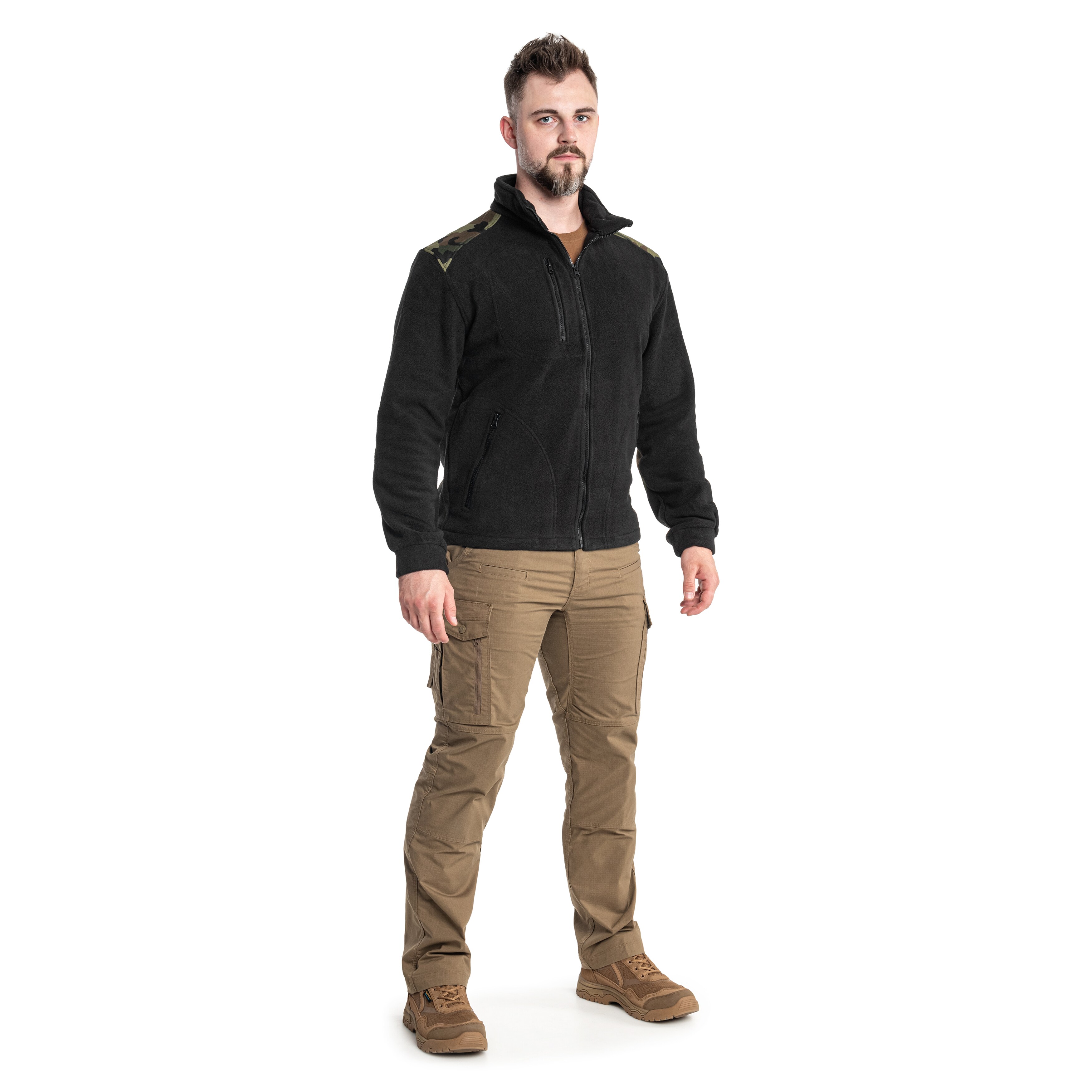 Military fleece - Black/Camouflage