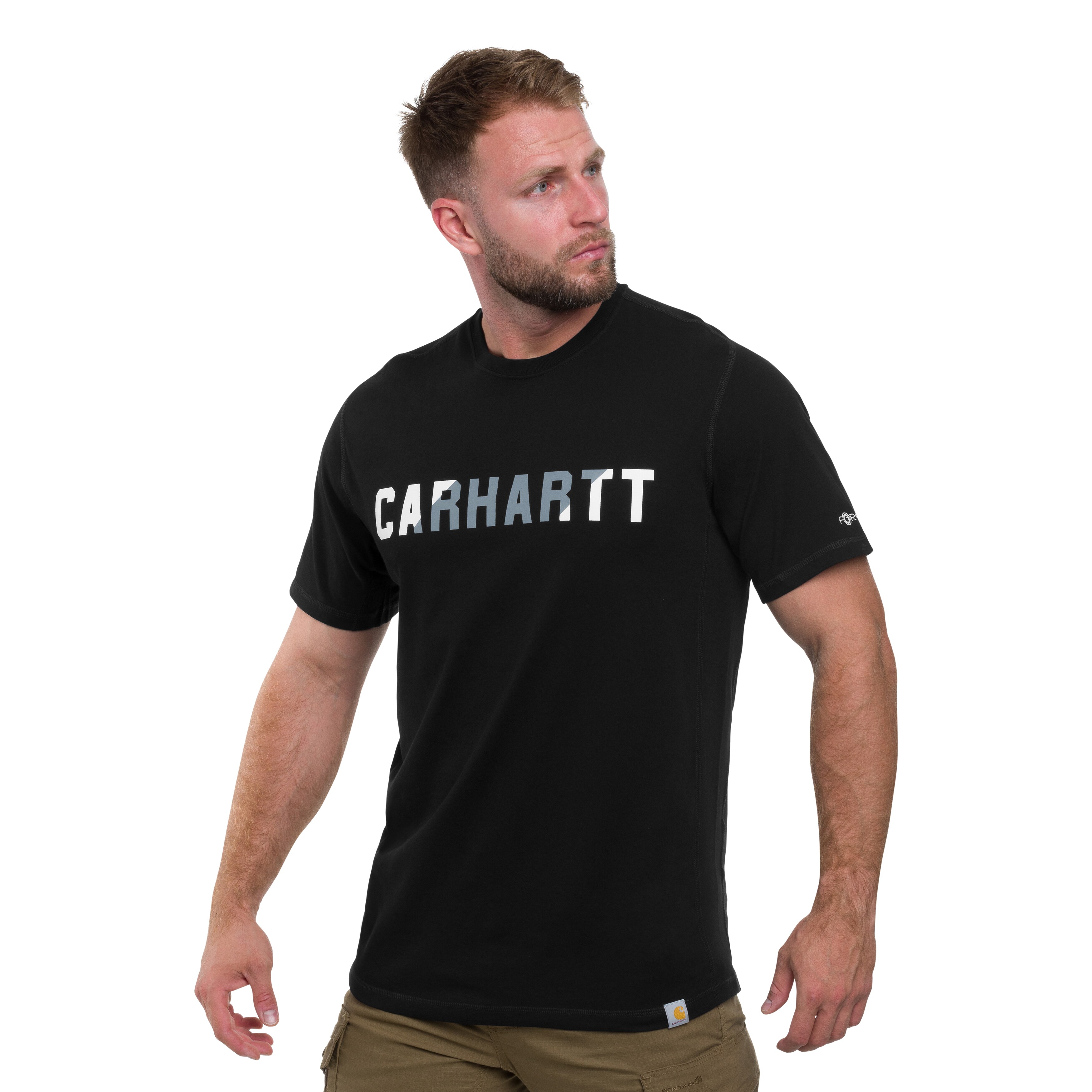 Carhartt Force Flex Block Logo T-shirt - Black