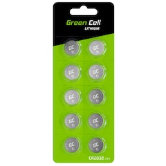 Green Cell CR2032 3V 220mAh lithium battery - 10 pcs.