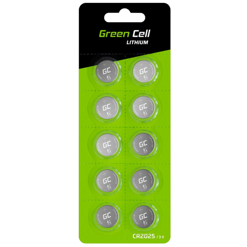 Green Cell CR2025 3V 160mAh lithium battery - 10 pcs.