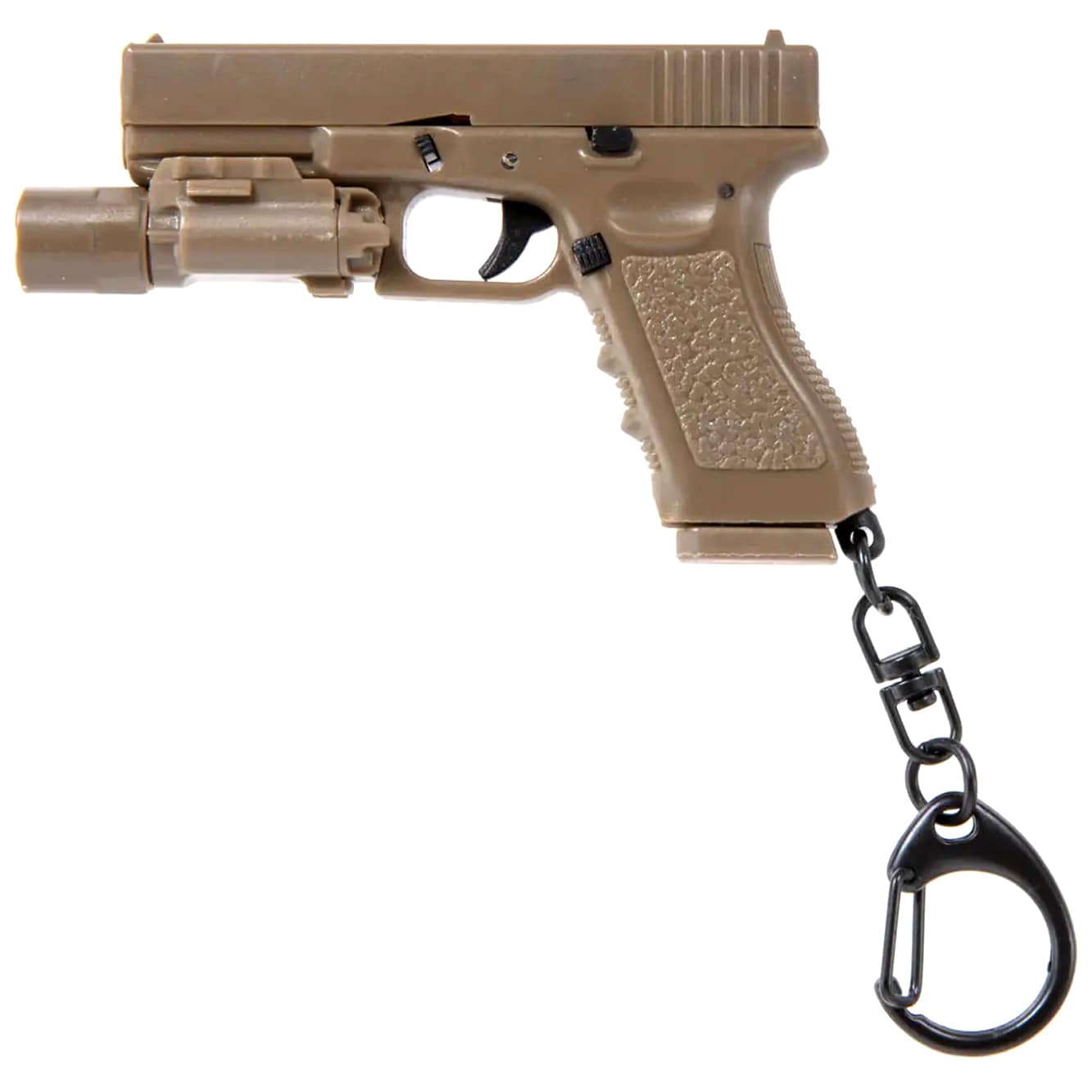 Wosport gun with flashlight keychain - Tan