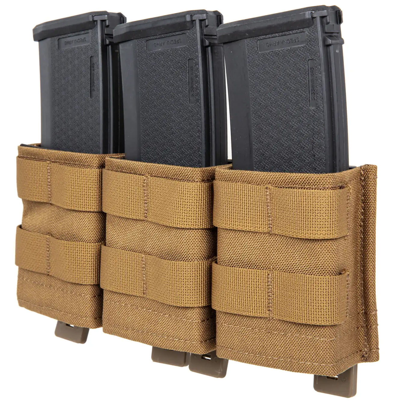Wosport Triple open pouch for 7.62 mm magazines - Coyote Brown