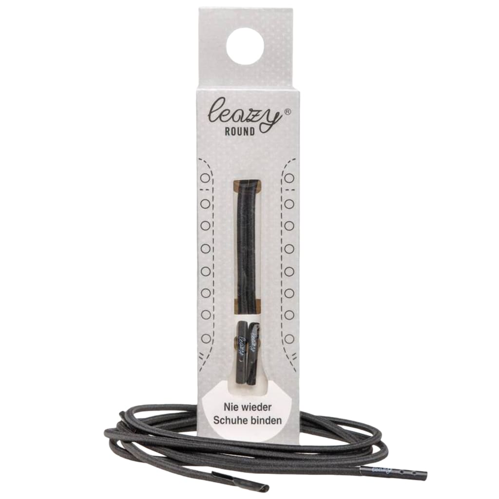 Leazy Round Elastic Laces - Black