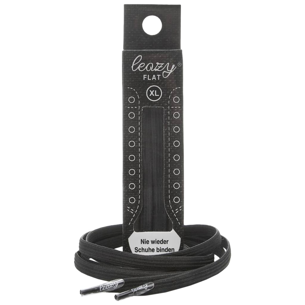 Leazy Flat Elastic Laces - Black