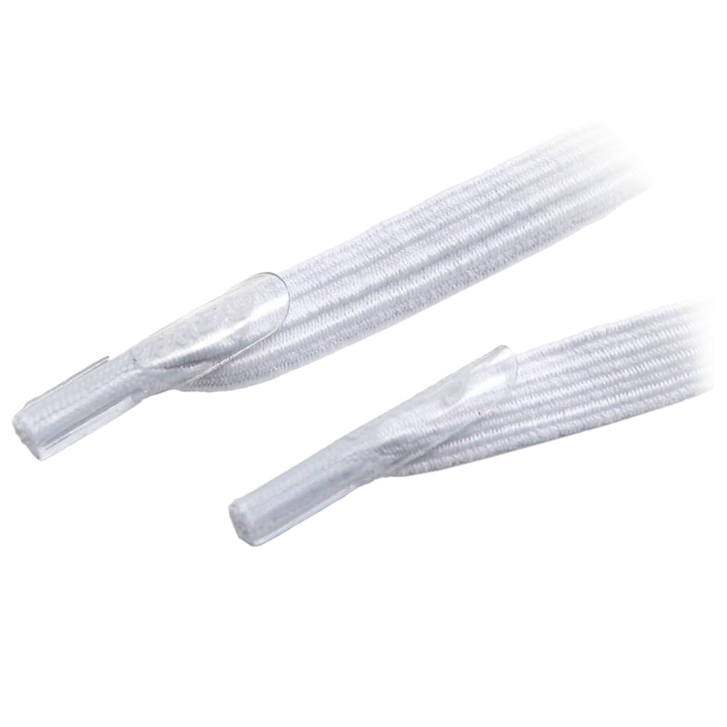 Leazy Flat Elastic Laces - White