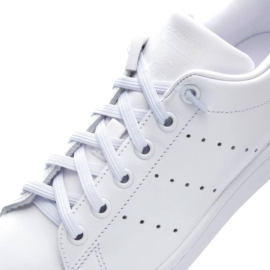 Leazy Flat Elastic Laces - White